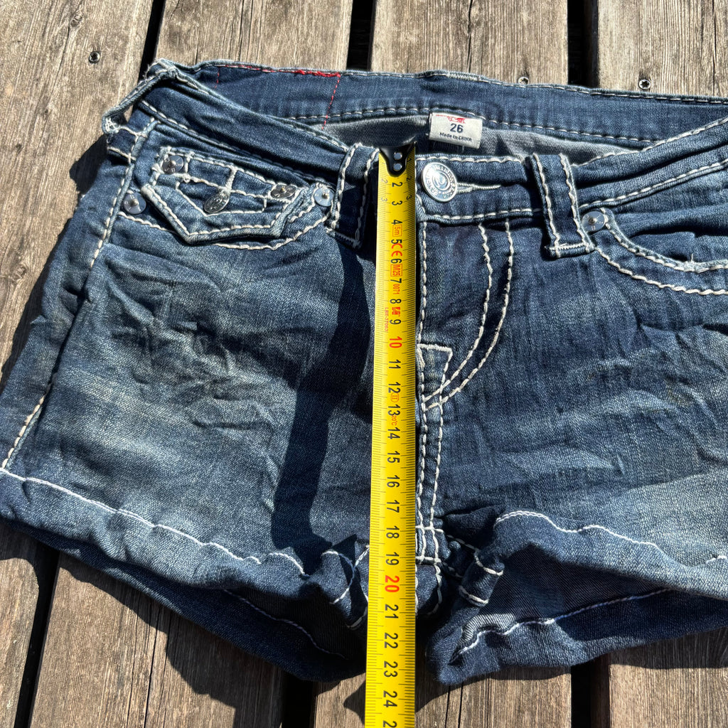 Süße True Religion Shorts/ Hotpants für Frauen /90s 00s streetwear vintage baddie (XS) S66