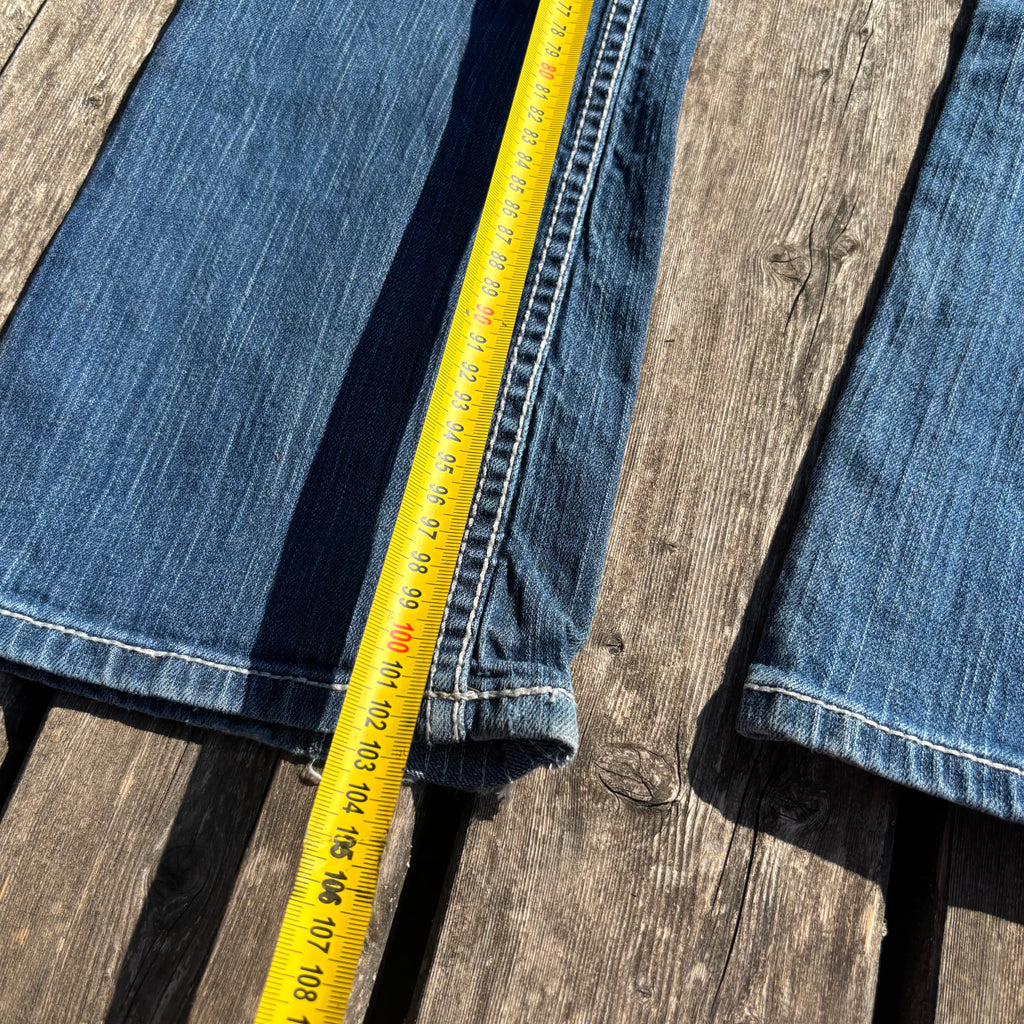 Süße Y2K Lowwaist Bootcut Jeans mit tollen Backprint /women 00s 90s vintage baddie S-M/ S63
