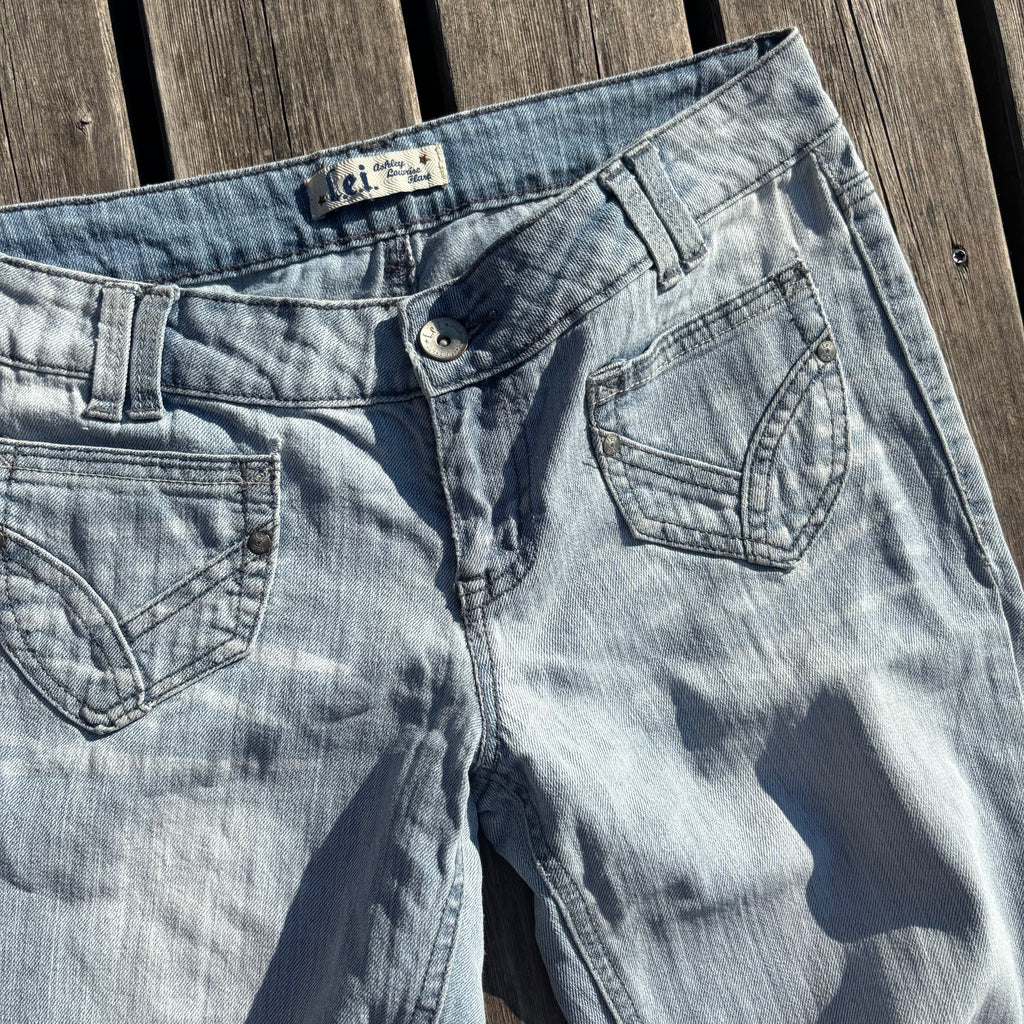 Süße Y2K Lowwaist Bootcut Jeans mit tollen Backprint /women 00s 90s vintage baddie(M) S76