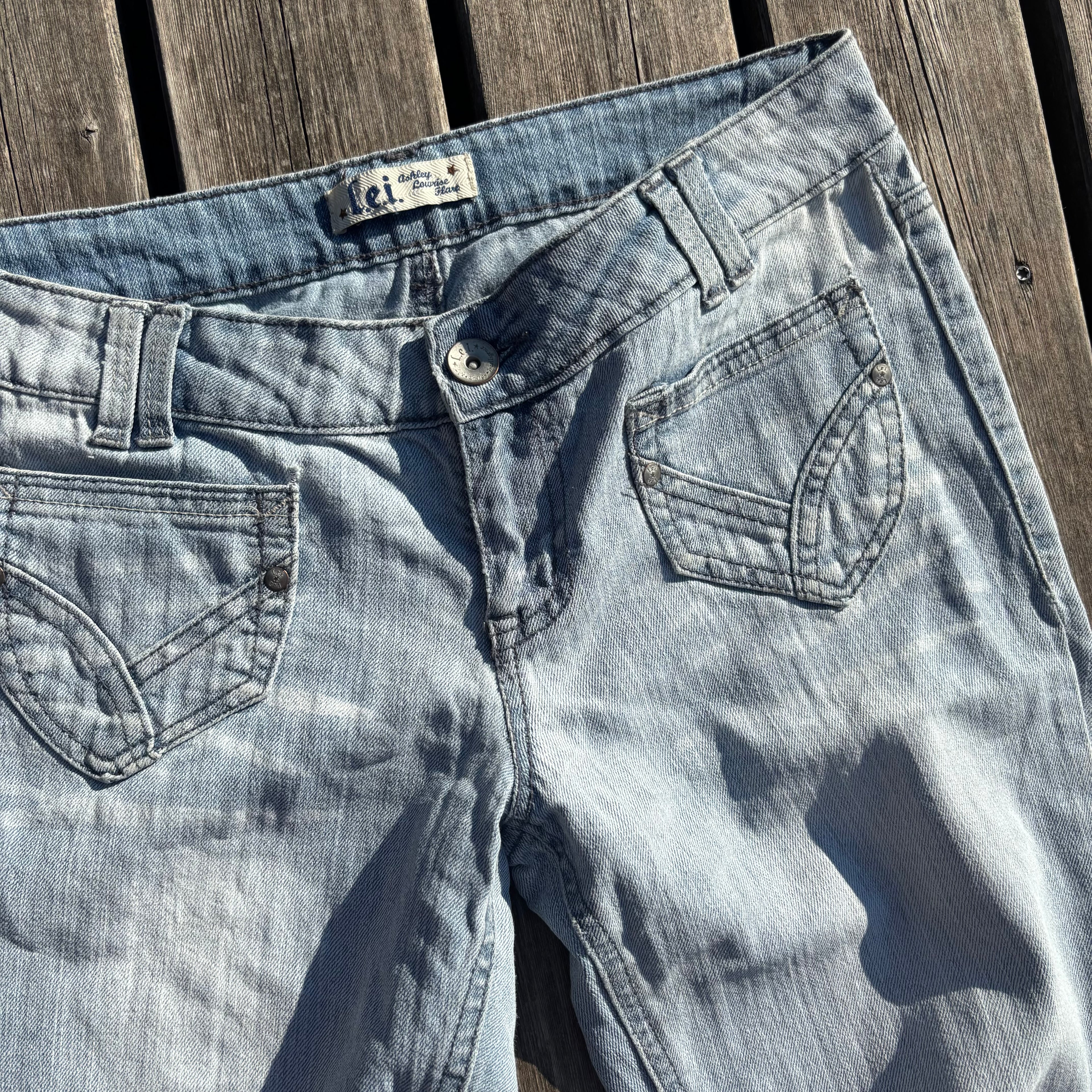 Süße Y2K Lowwaist Bootcut Jeans mit tollen Backprint /women 00s 90s vintage baddie(M) S76