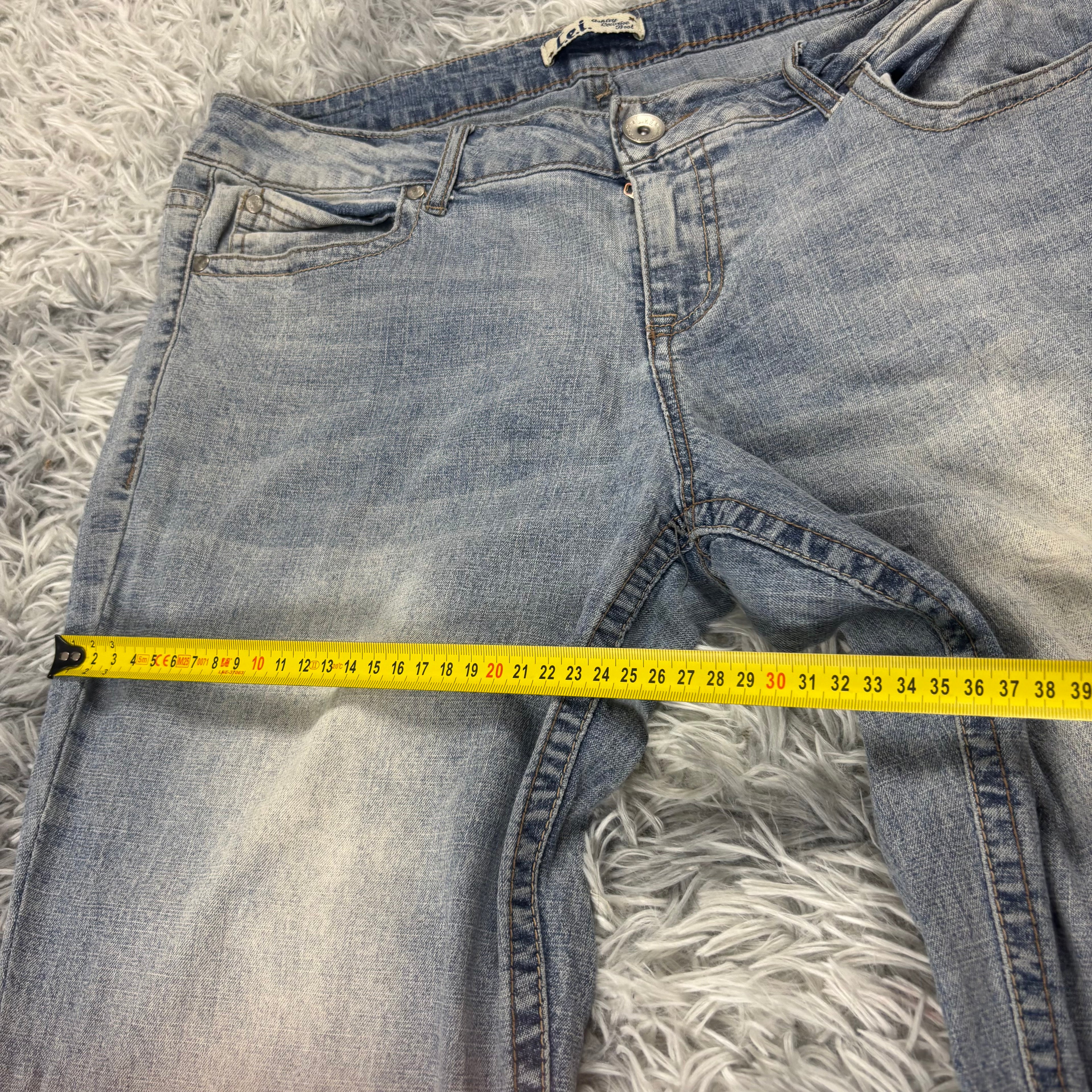 Süße Y2K Lowwaist Bootcut Jeans mit tollen Backprint /90s 00s baddie vintage (L-XL) S19