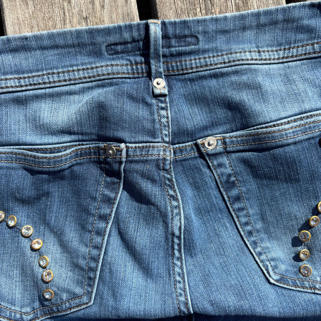 Süße Y2K Jeans mit backprint /streetwear women 00s 90s vintage baddie (XS-S) S41