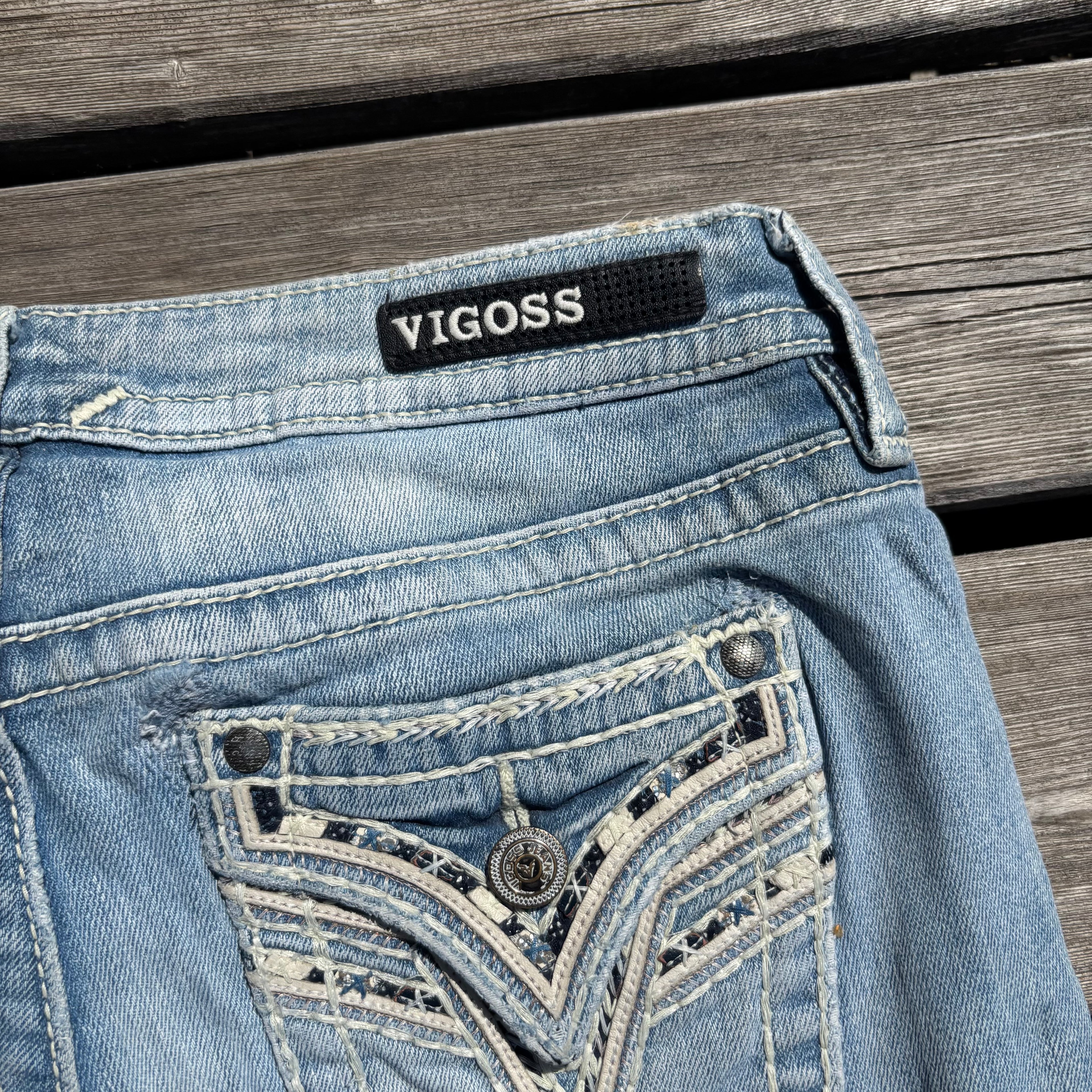 Süße Y2K Lowwaist Bootcut Jeans mit tollen Backprint /women 00s 90s vintage baddie (M) S103
