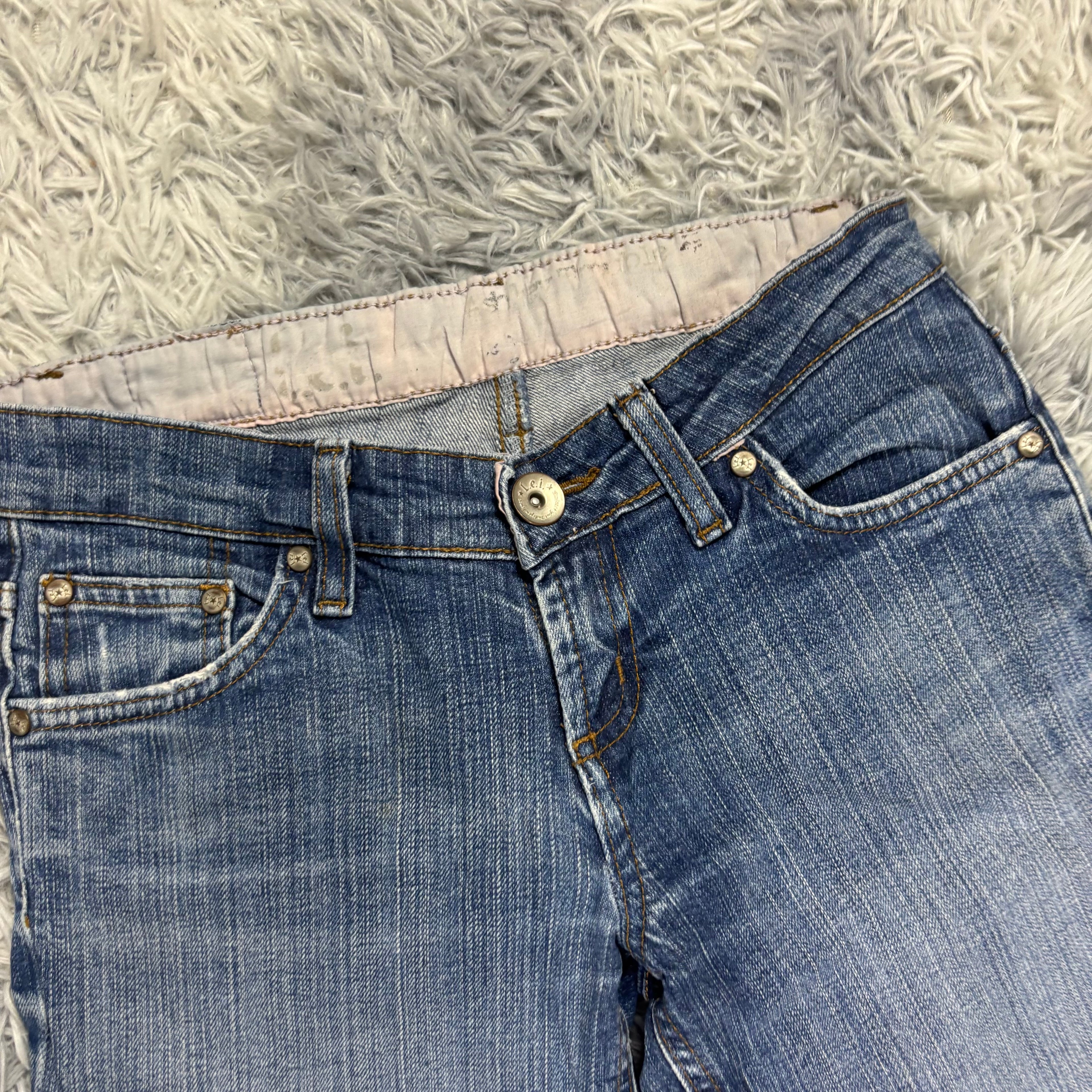 Y2K Lowwaist Bootcut Jeans mit Backprint /women 90s 00s vintage baddie (XXS-XS) S25
