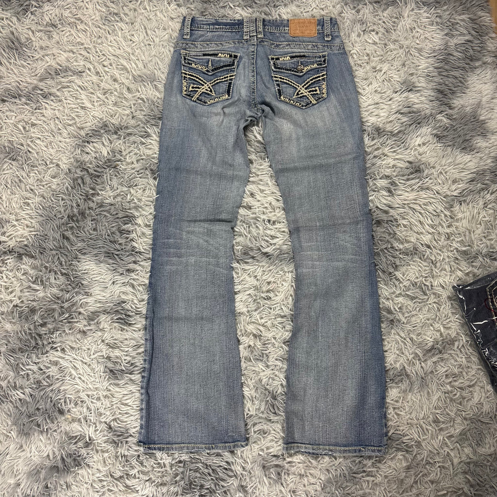Y2K Lowwaist Bootcut Jeans mit Backprint /women 00s 90s vintage baddie (S) S27