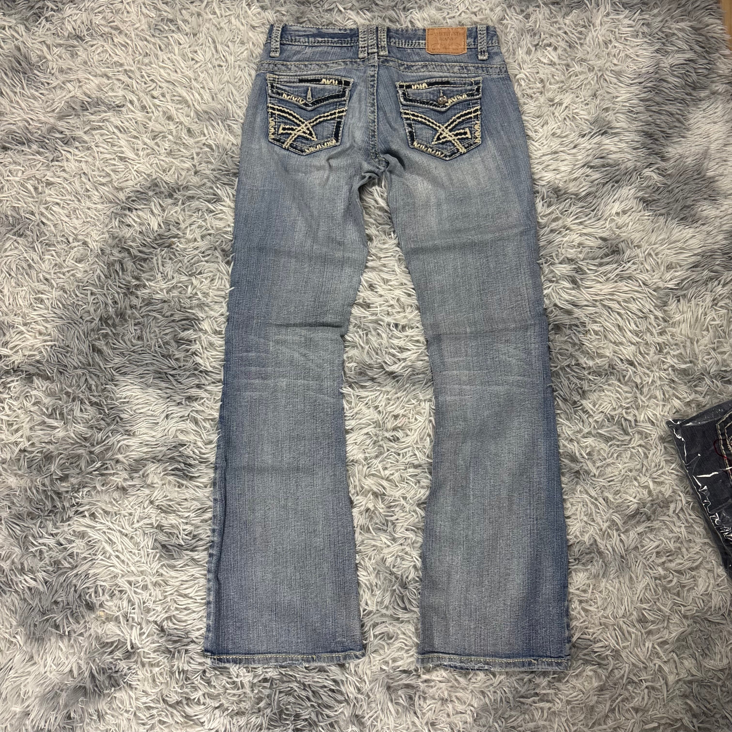 Y2K Lowwaist Bootcut Jeans mit Backprint /women 00s 90s vintage baddie (S) S27