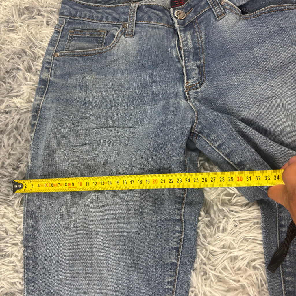 Süße Y2K Bootcut Lowwaist Jeans mit tollen Backprint vintage 00s 90s (S) S15