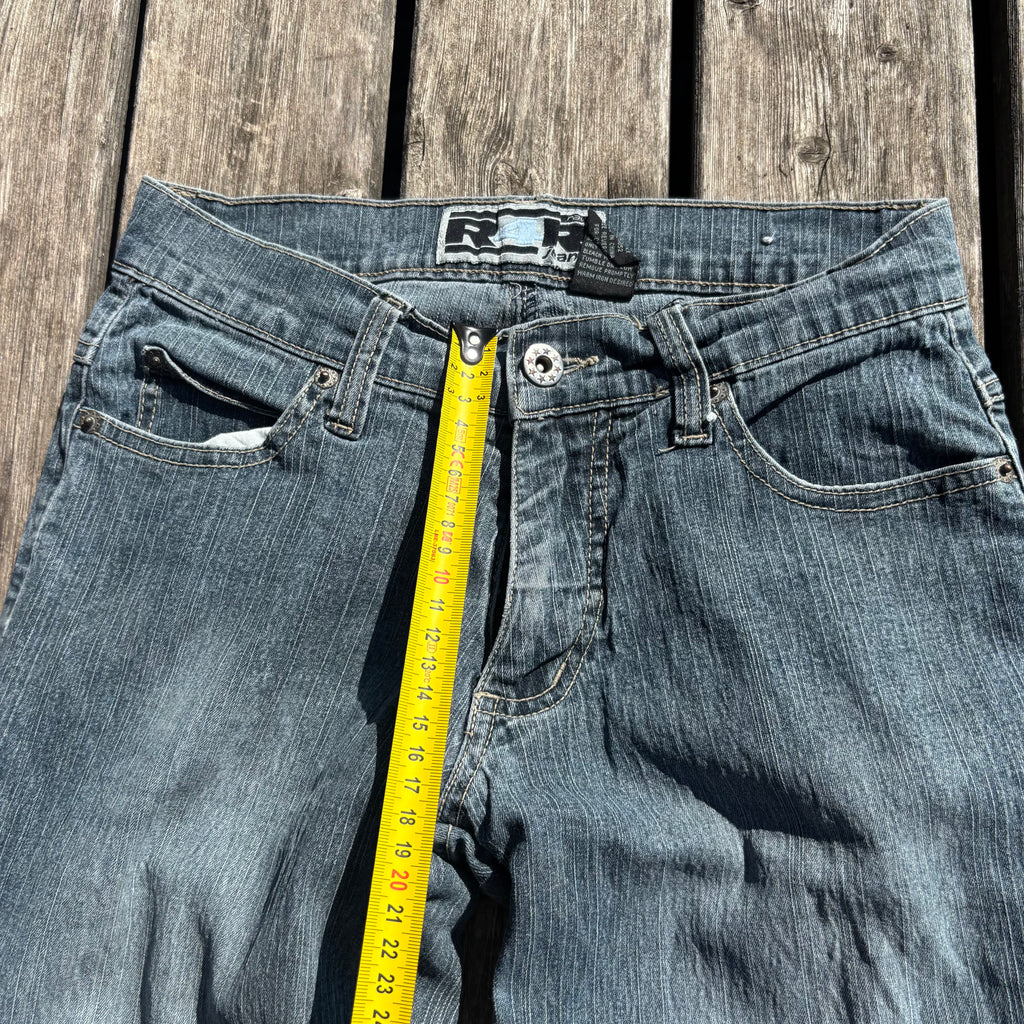 Süße Y2K Vintage Jeans mit Backprint für Frauen / streetwear women vintage 90s 00s (XXXS-XXS) (S38)