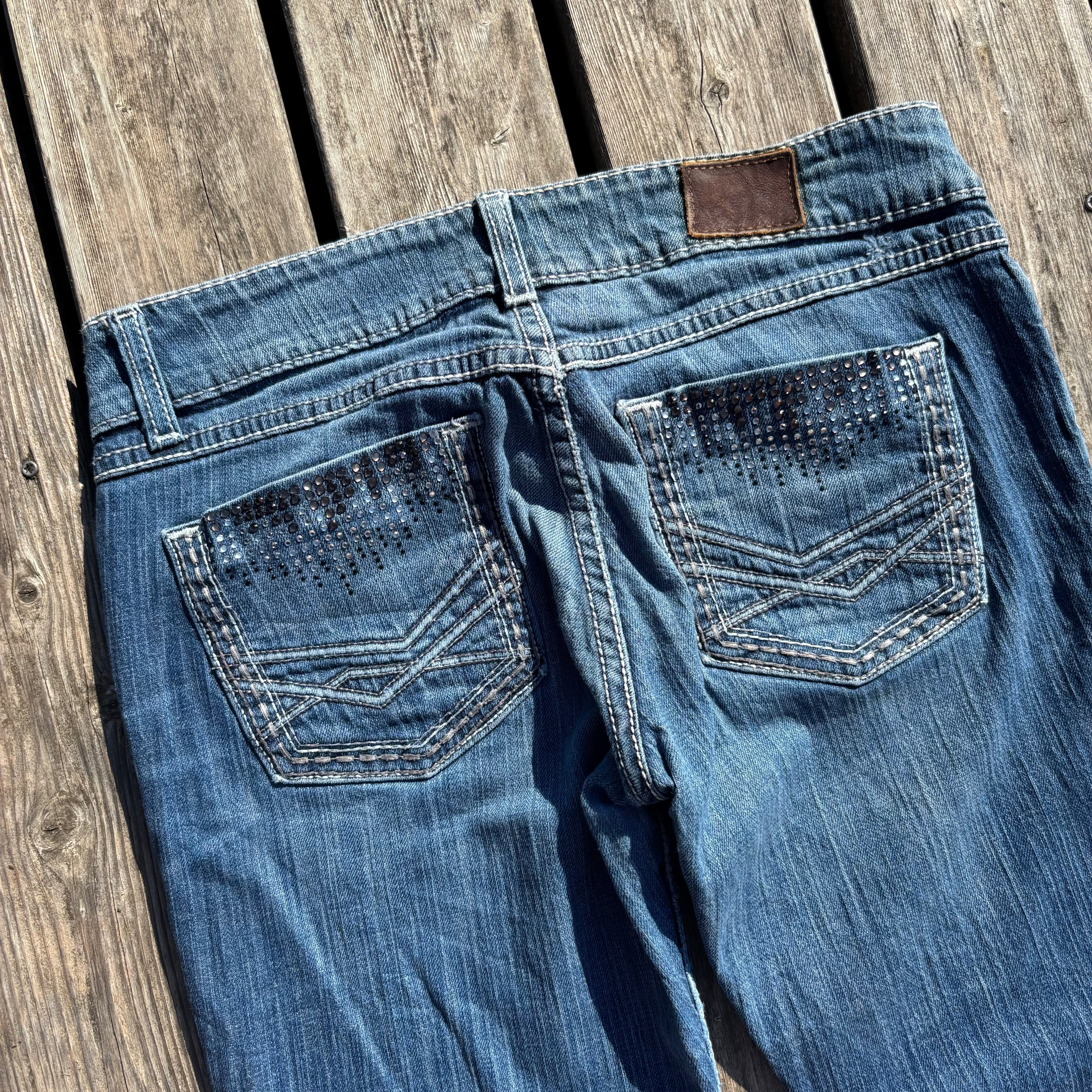 Süße Y2K Lowwaist Bootcut Jeans mit tollen Backprint /women 00s 90s vintage baddie S-M/ S63