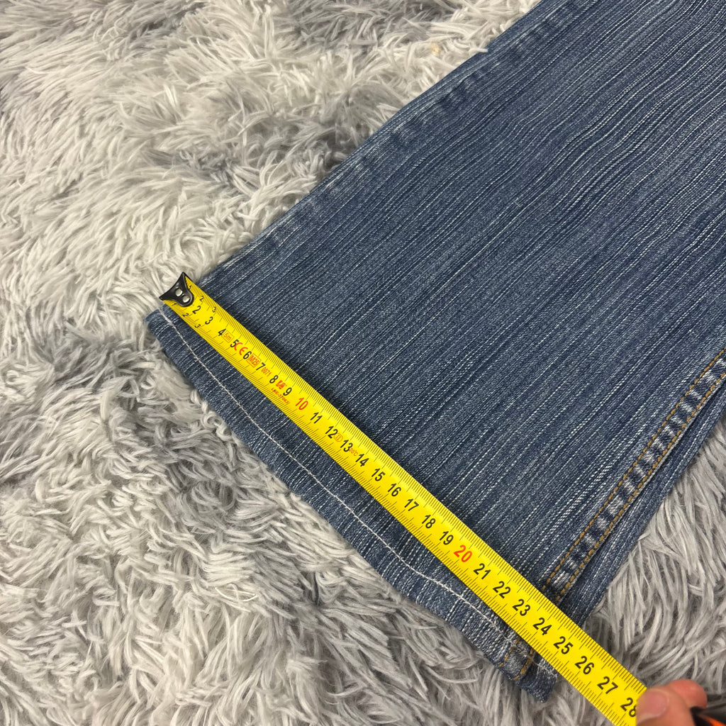 Süße Y2K Bootcut Lowwaist Jeans mit backprint /women 00s 90s vintage  S17 (M-L)