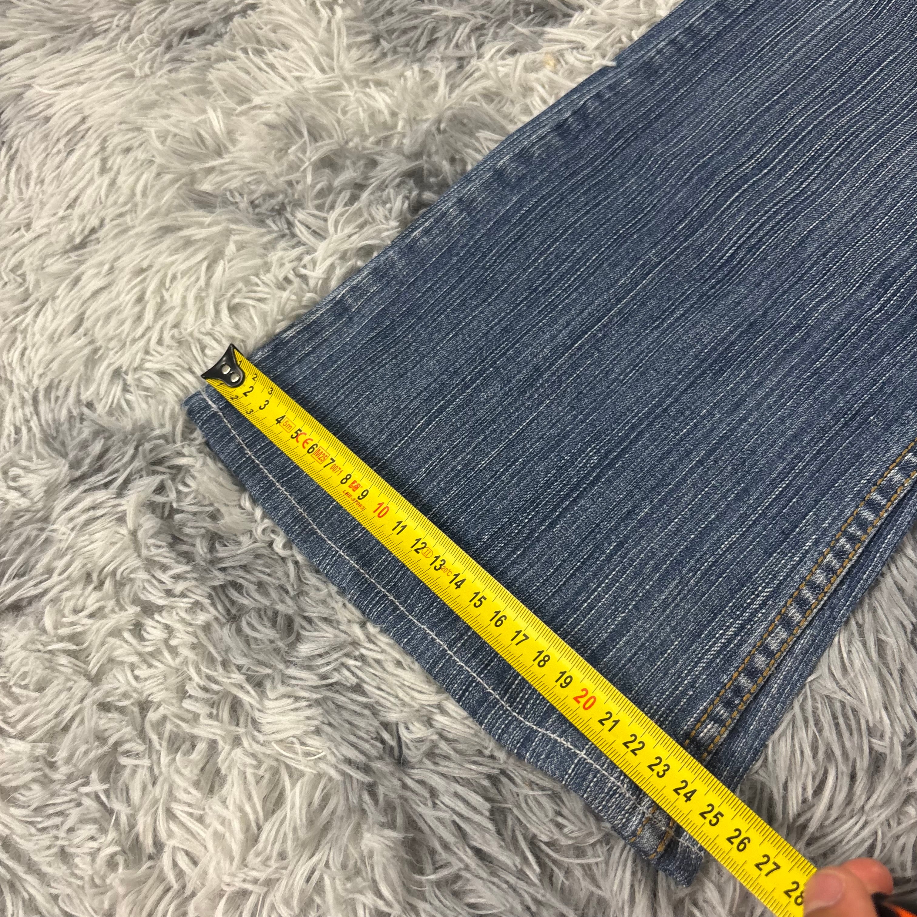 Süße Y2K Bootcut Lowwaist Jeans mit backprint /women 00s 90s vintage  S17 (M-L)