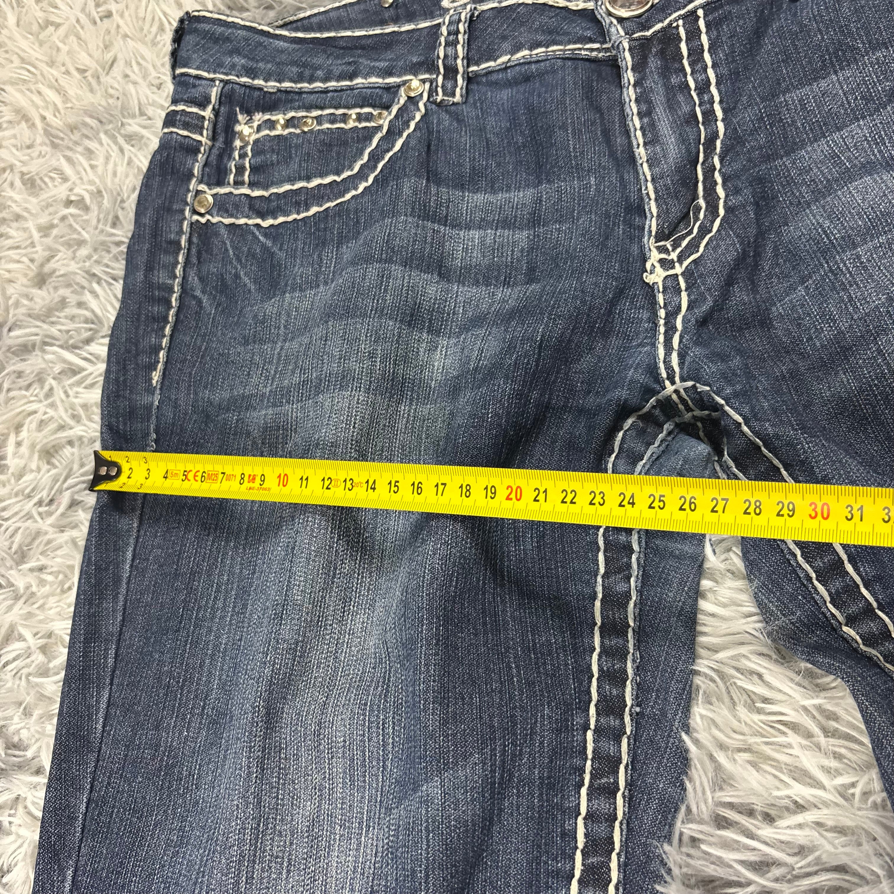 Y2K Lowwaist Bootcut Jeans mit Backprint /women 00s 90s vintage baddie (L-XL) S26