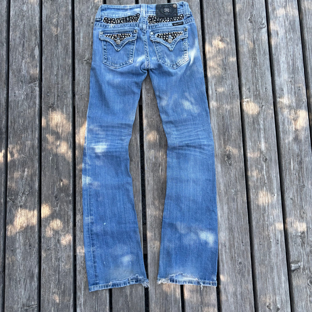 Süße Miss Me Jeans für Frauen / Lowwaist Bootcut streetwear women 00s 90s vintage baddie S92 XXS-XS
