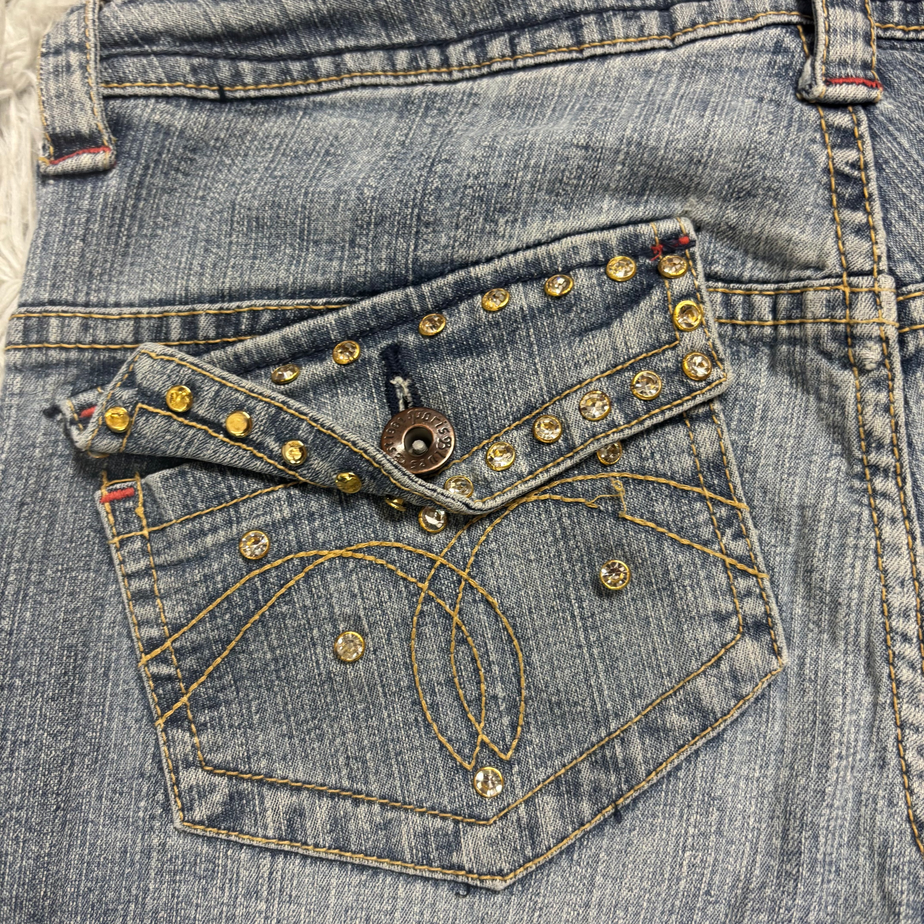 Süße Lowwaist Bootcut Jeans mit Backprint /vintage 00s 90s (M) S16