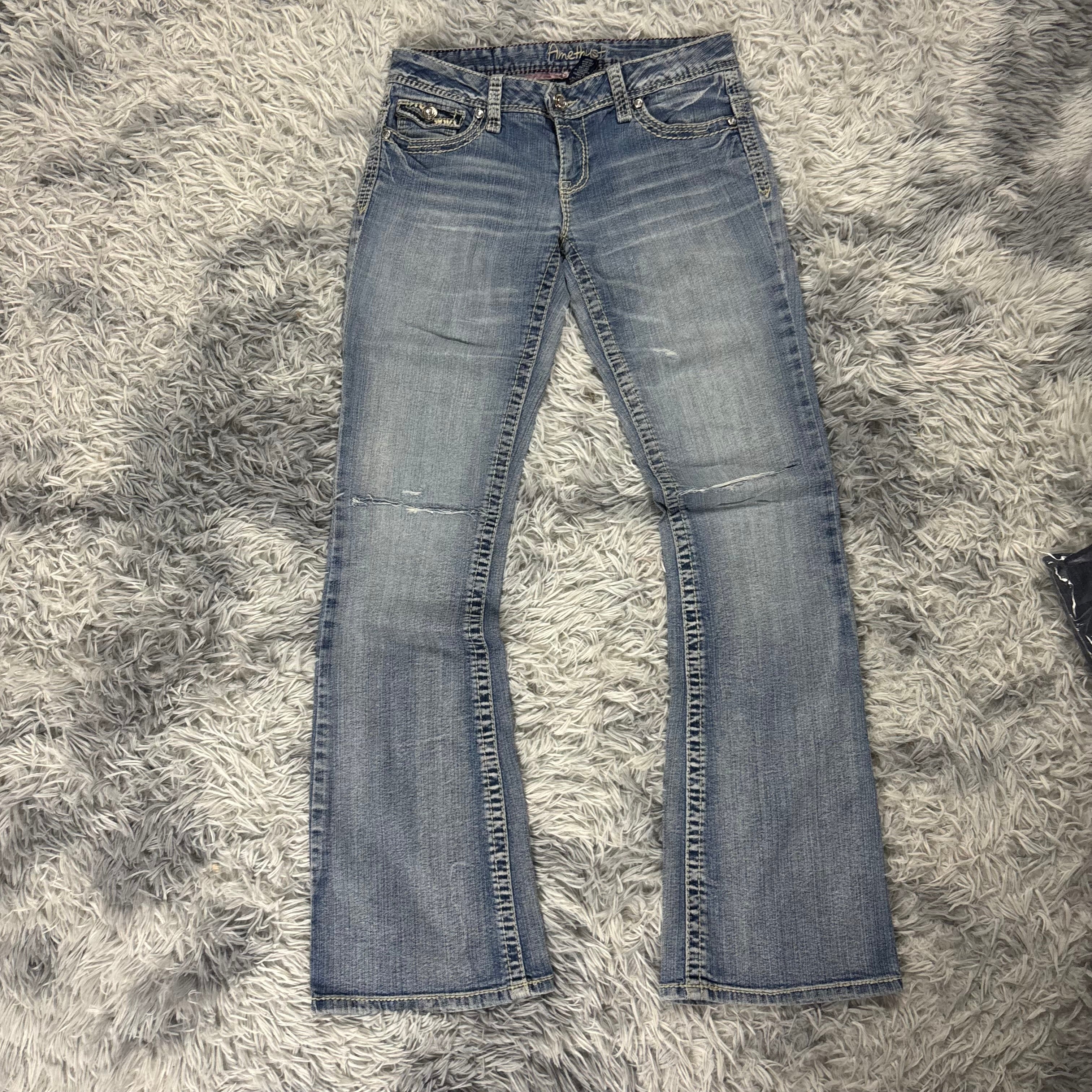 Y2K Lowwaist Bootcut Jeans mit Backprint /women 00s 90s vintage baddie (S) S27