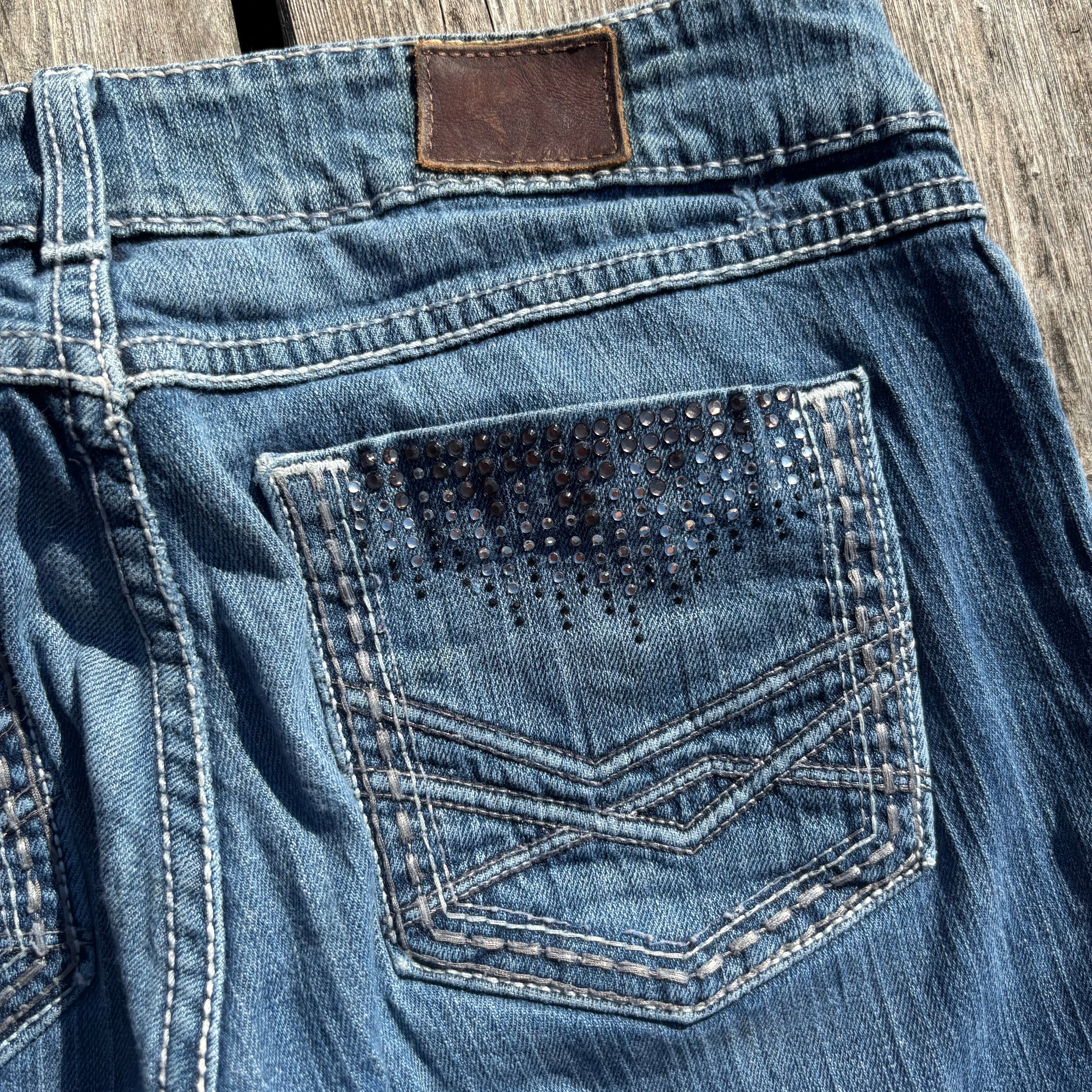 Süße Y2K Lowwaist Bootcut Jeans mit tollen Backprint /women 00s 90s vintage baddie S-M/ S63