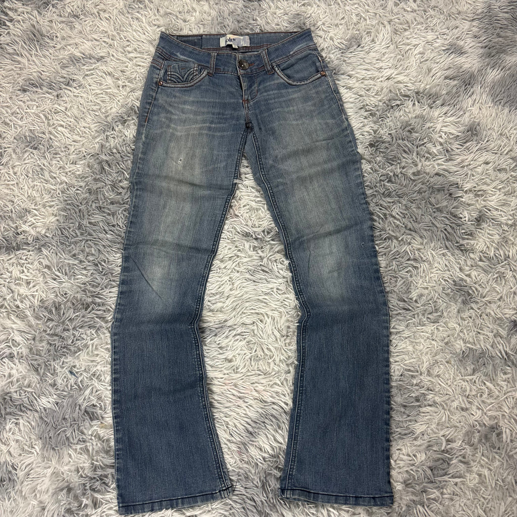 Süße Y2K Bootcut Lowwaist Jeans mit Backprint /women vintage 00s 90s baddie (XS) S18