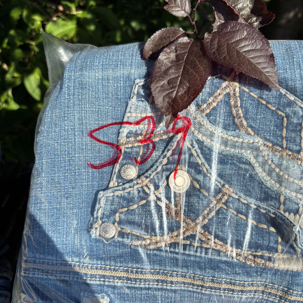 Süße Y2K Jeans Mit tollen Backprint für Frauen 00 90s vintage baddie (L) S39