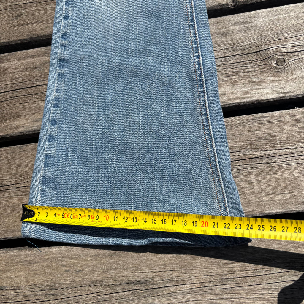 Süße Y2K Lowwaist Bootcut Jeans mit tollen Backprint /women 00s 90s vintage baddie (S98) XS