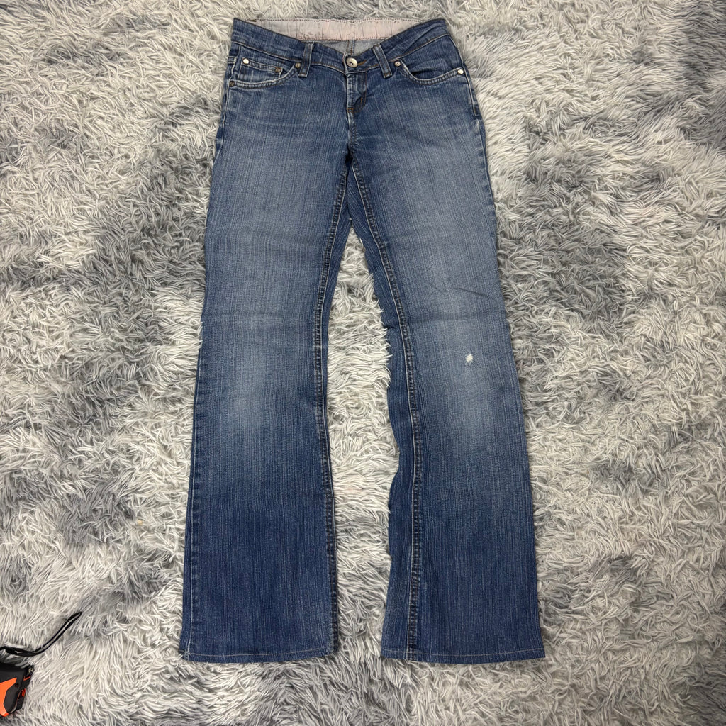 Y2K Lowwaist Bootcut Jeans mit Backprint /women 90s 00s vintage baddie (XXS-XS) S25