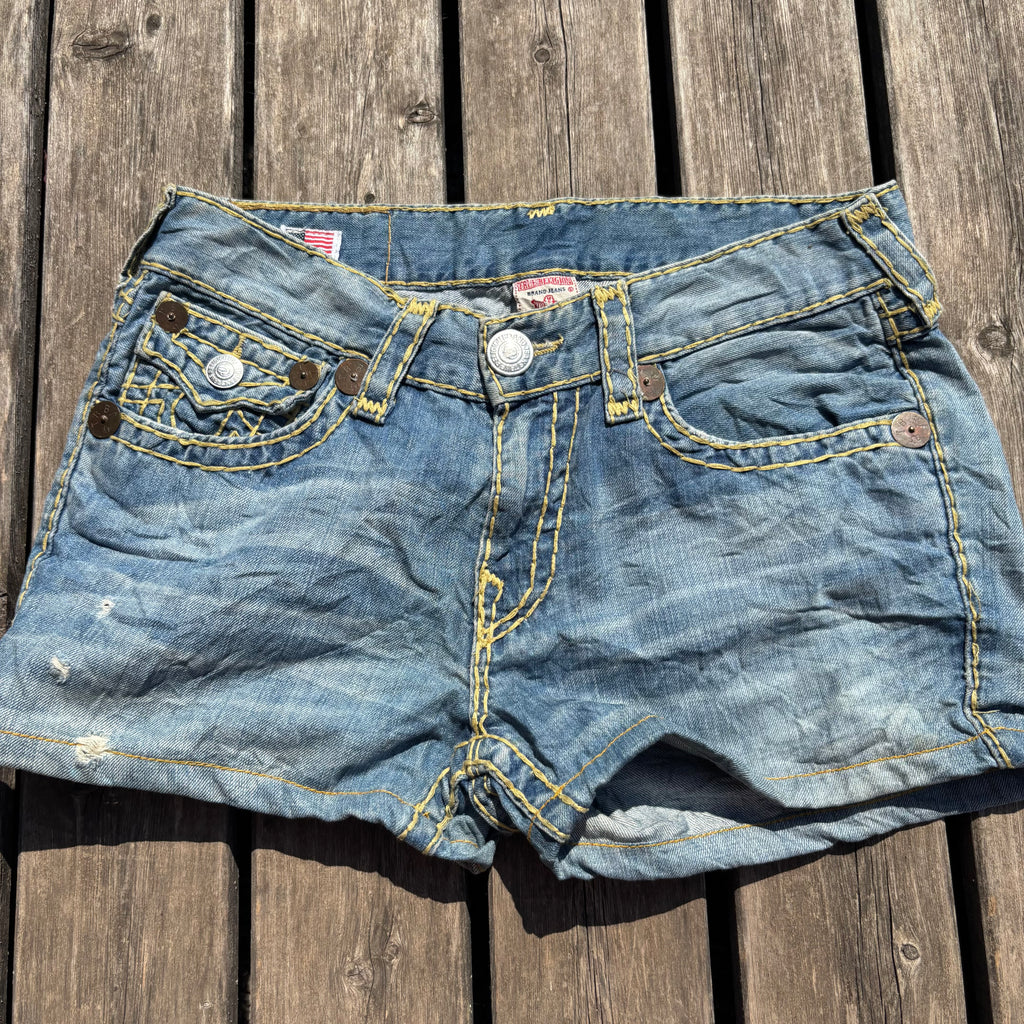 Süße True Religion Shorts/ Hotpants für Frauen /90s 00s streetwear vintage baddie (L) S109