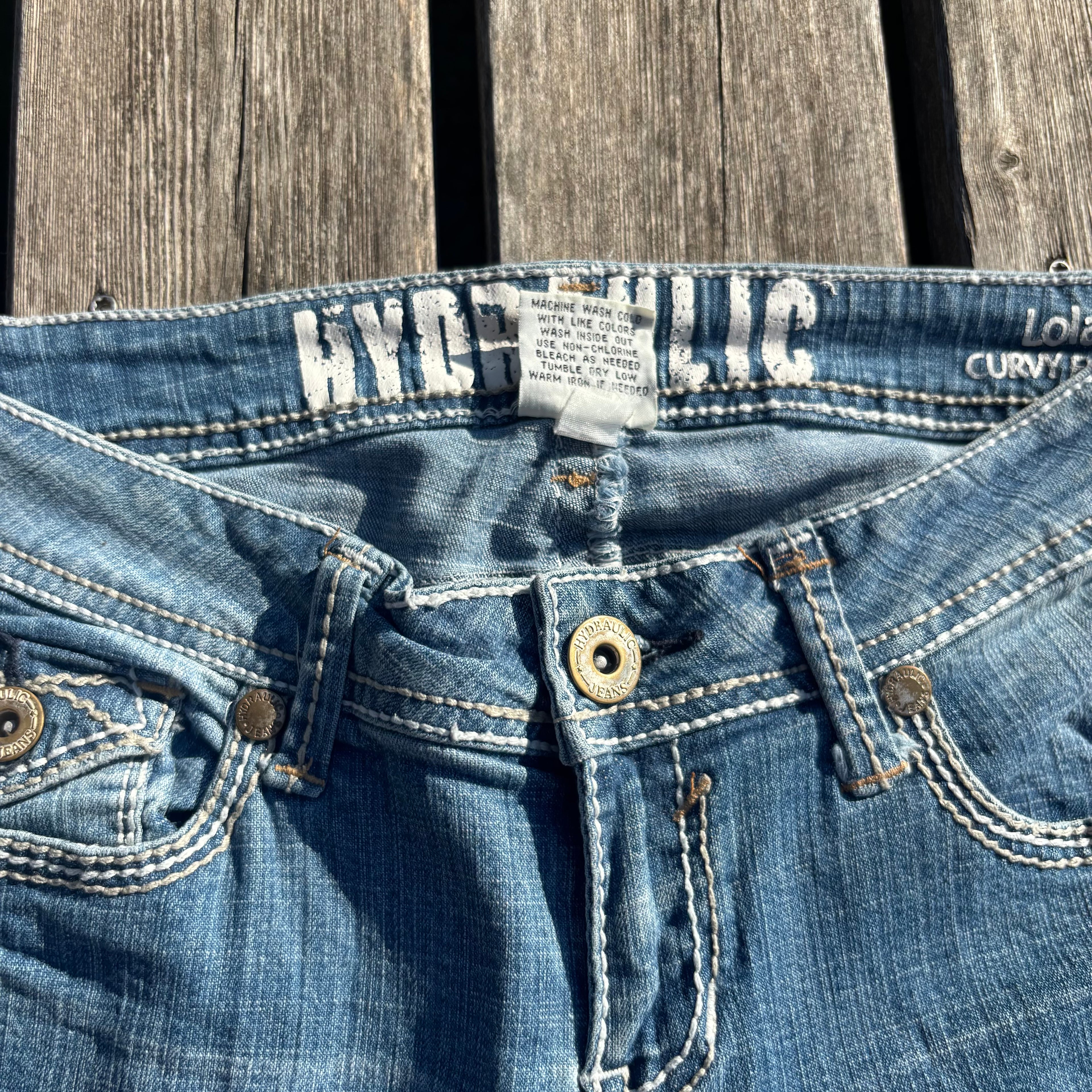 Süße Y2K Lowwaist Bootcut Jeans mit tollen Backprint XS-S /women 00s 90s vintage baddie S73