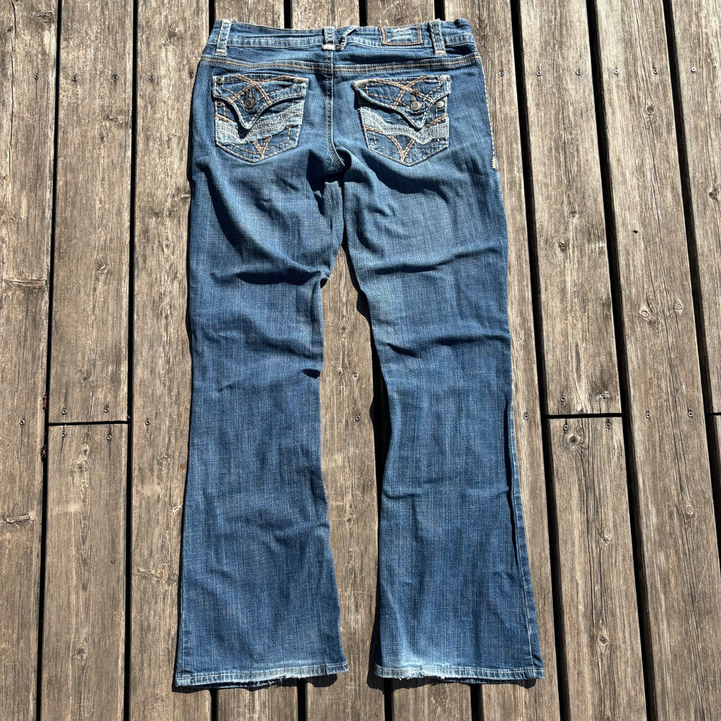 Süße Y2K Jeans Mit tollen Backprint für Frauen 00 90s vintage baddie (L) S39