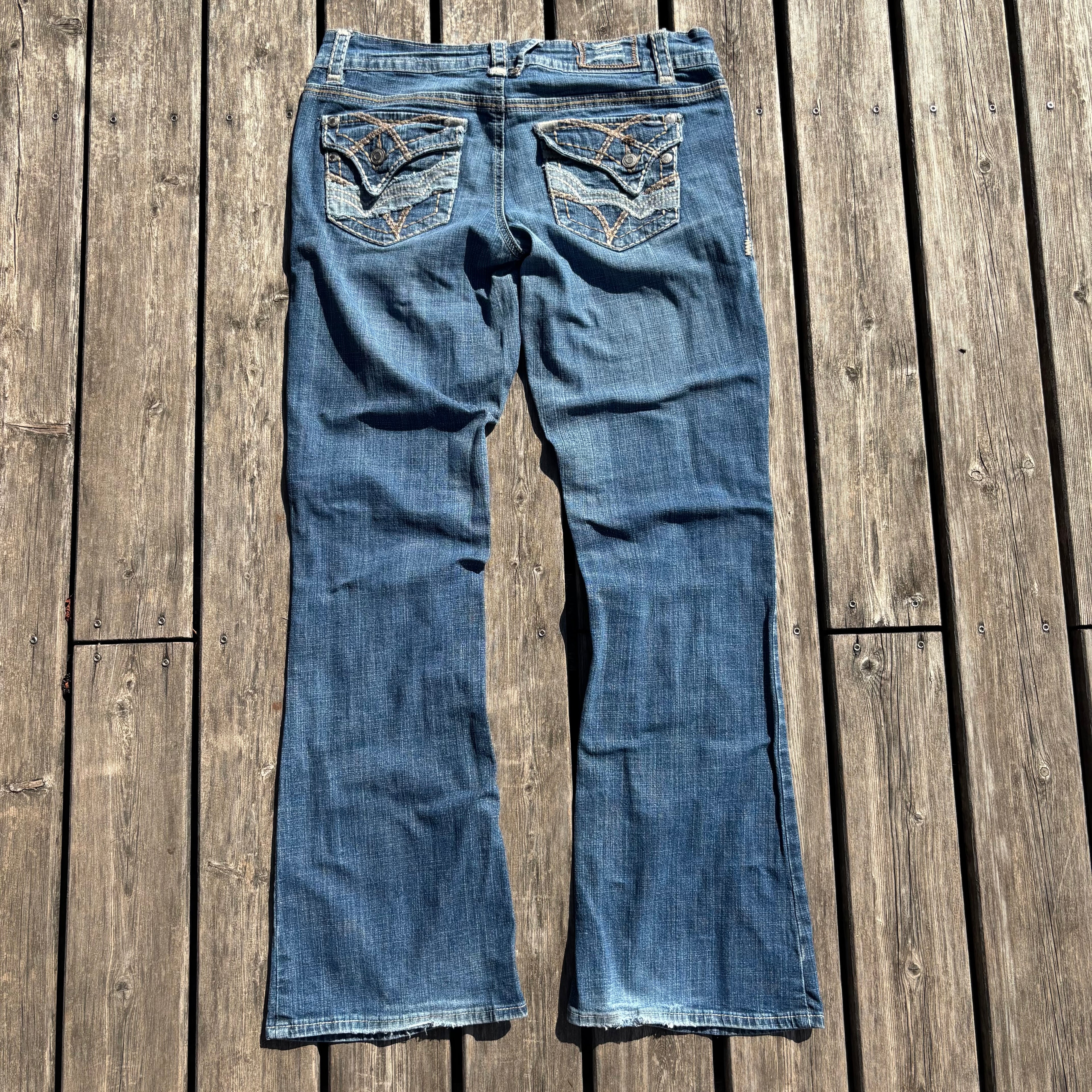 Süße Y2K Jeans Mit tollen Backprint für Frauen 00 90s vintage baddie (L) S39