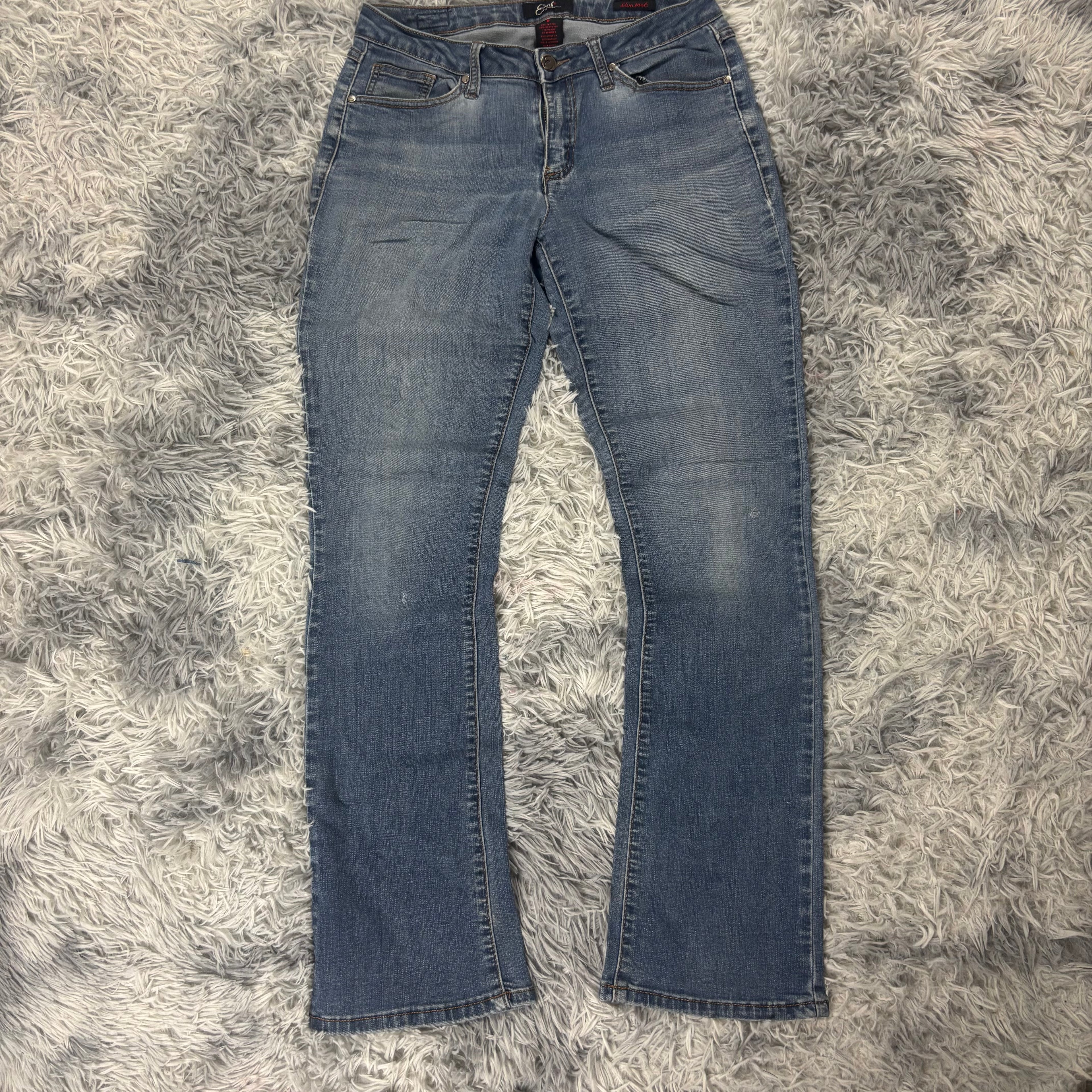 Süße Y2K Bootcut Lowwaist Jeans mit tollen Backprint vintage 00s 90s (S) S15