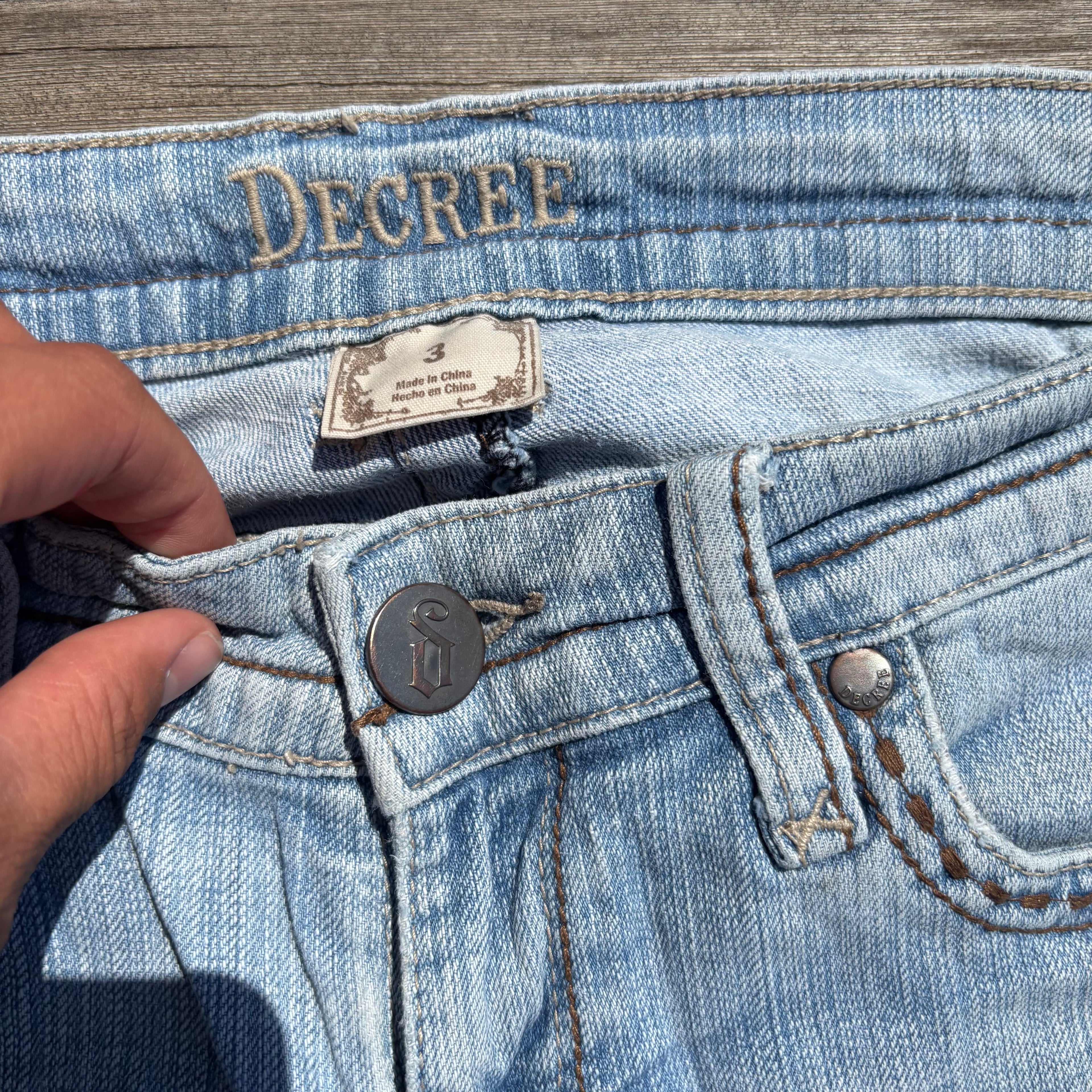 Süße Y2K Lowwaist Bootcut Jeans mit tollen Backprint /women 00s 90s vintage baddie (S100) M