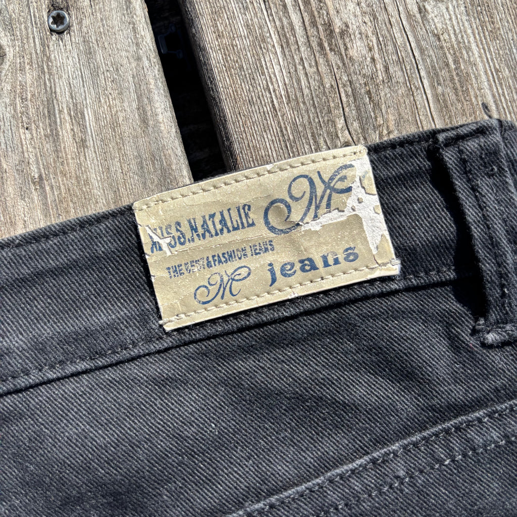 Süße Y2K Jeans mit backprint /schwarze women 00s 90s vintage baddie(M) S40