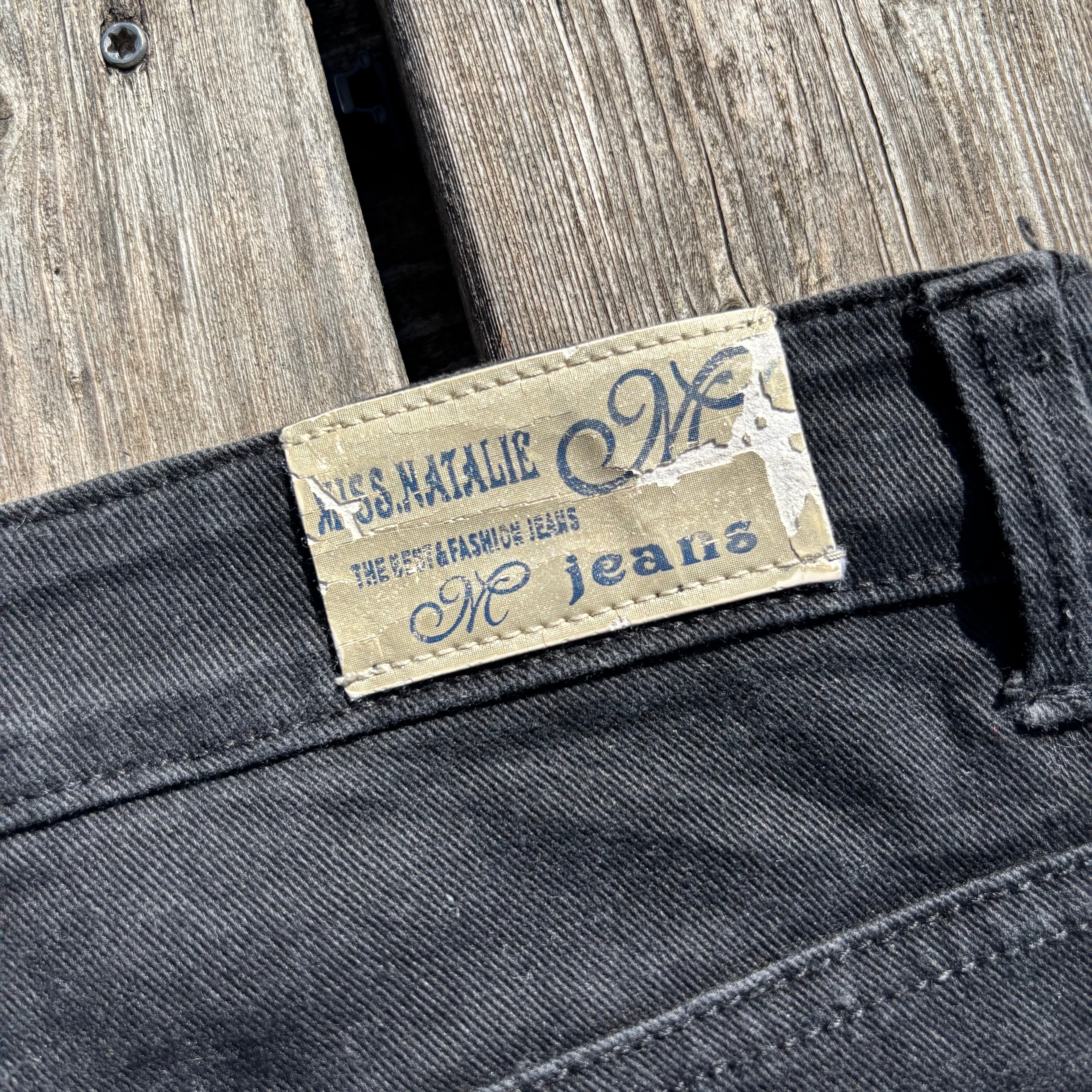 Süße Y2K Jeans mit backprint /schwarze women 00s 90s vintage baddie(M) S40