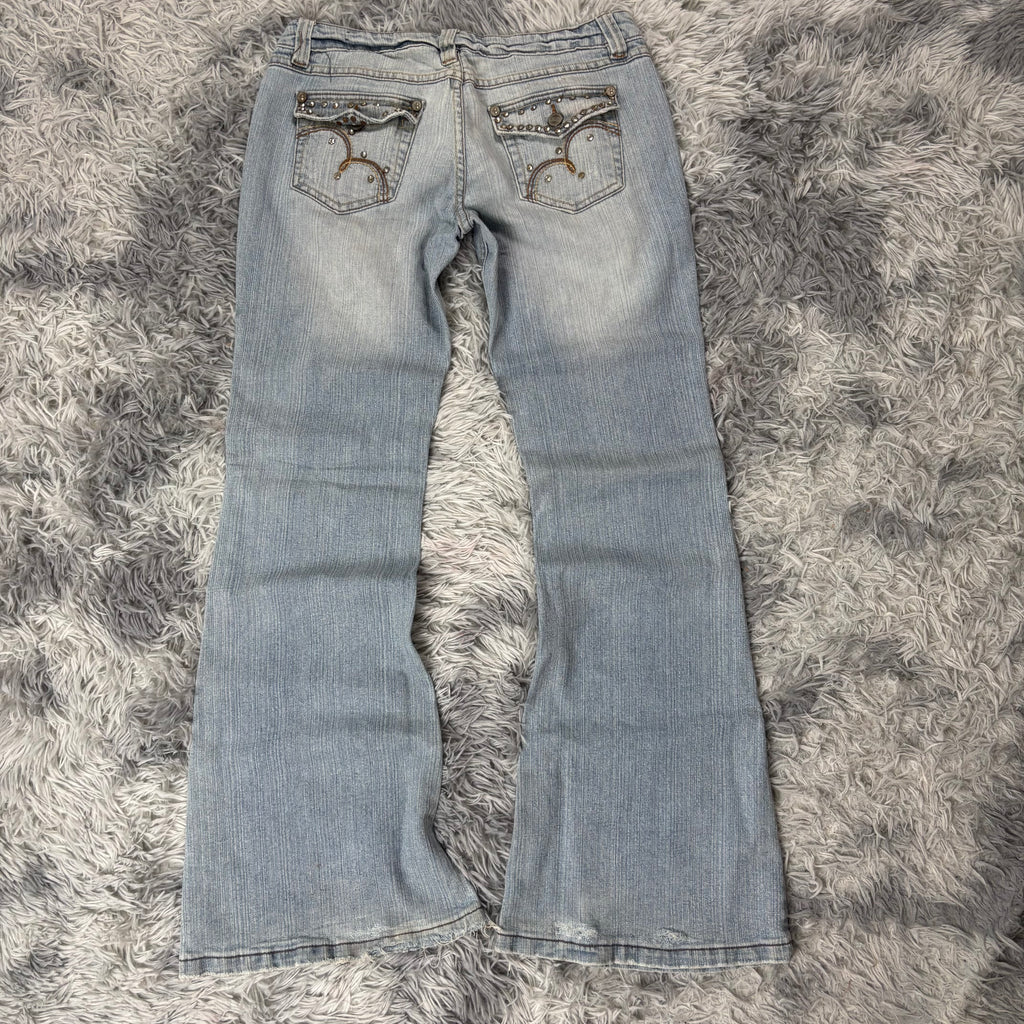Süße Y2K Vintage Bootcut Lowwaist Jeans /streetwear women 00s 90s S13 (M)