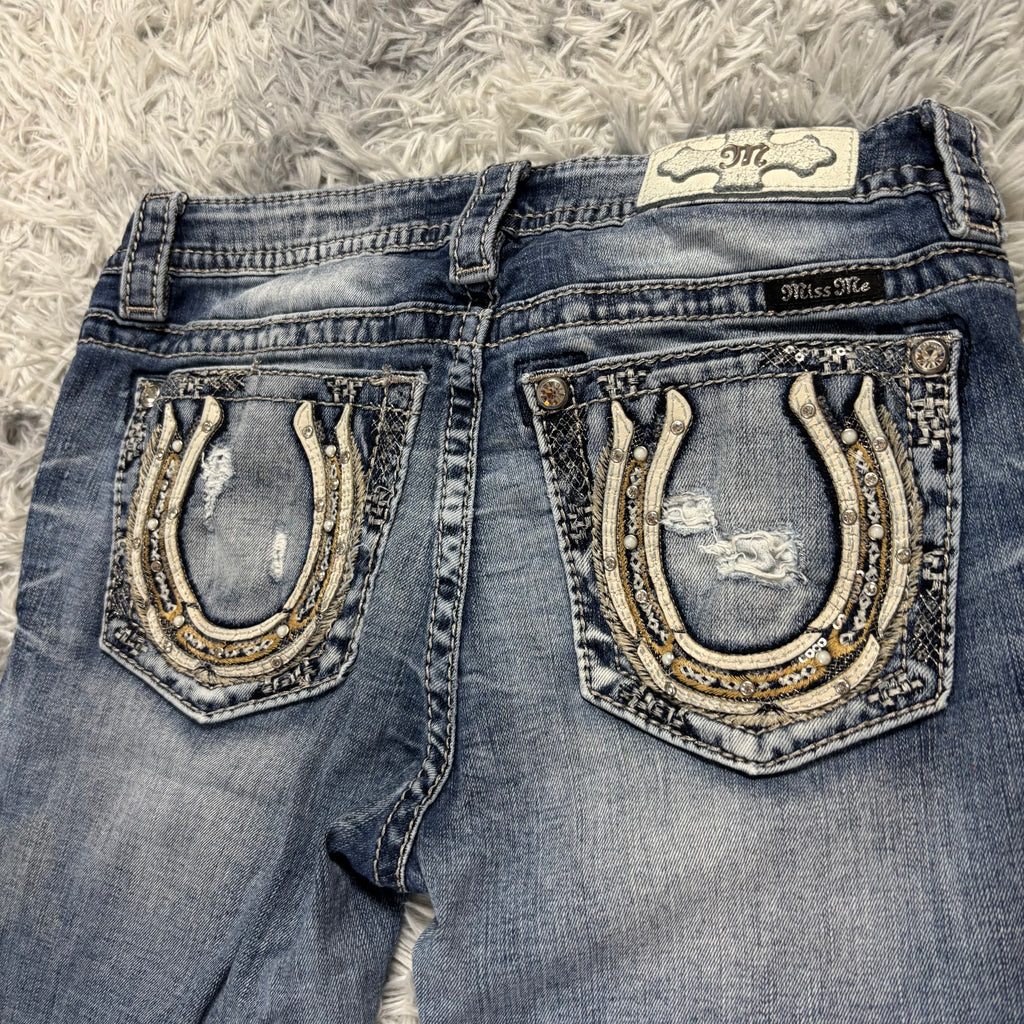Süße Miss Me Jeans mit Hufeisen Backprint /women vintage 00s 90s style S-M (28) S9