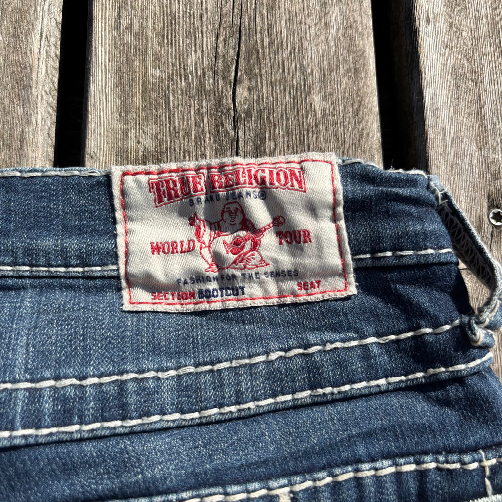 Süße True Religion Shorts/ Hotpants für Frauen /90s 00s streetwear vintage baddie (XS) S66