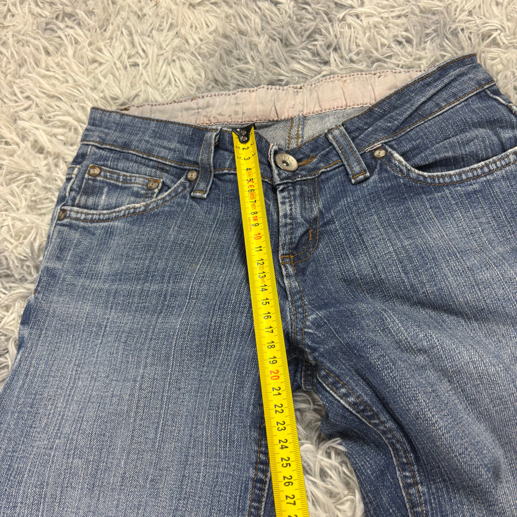 Y2K Lowwaist Bootcut Jeans mit Backprint /women 90s 00s vintage baddie (XXS-XS) S25