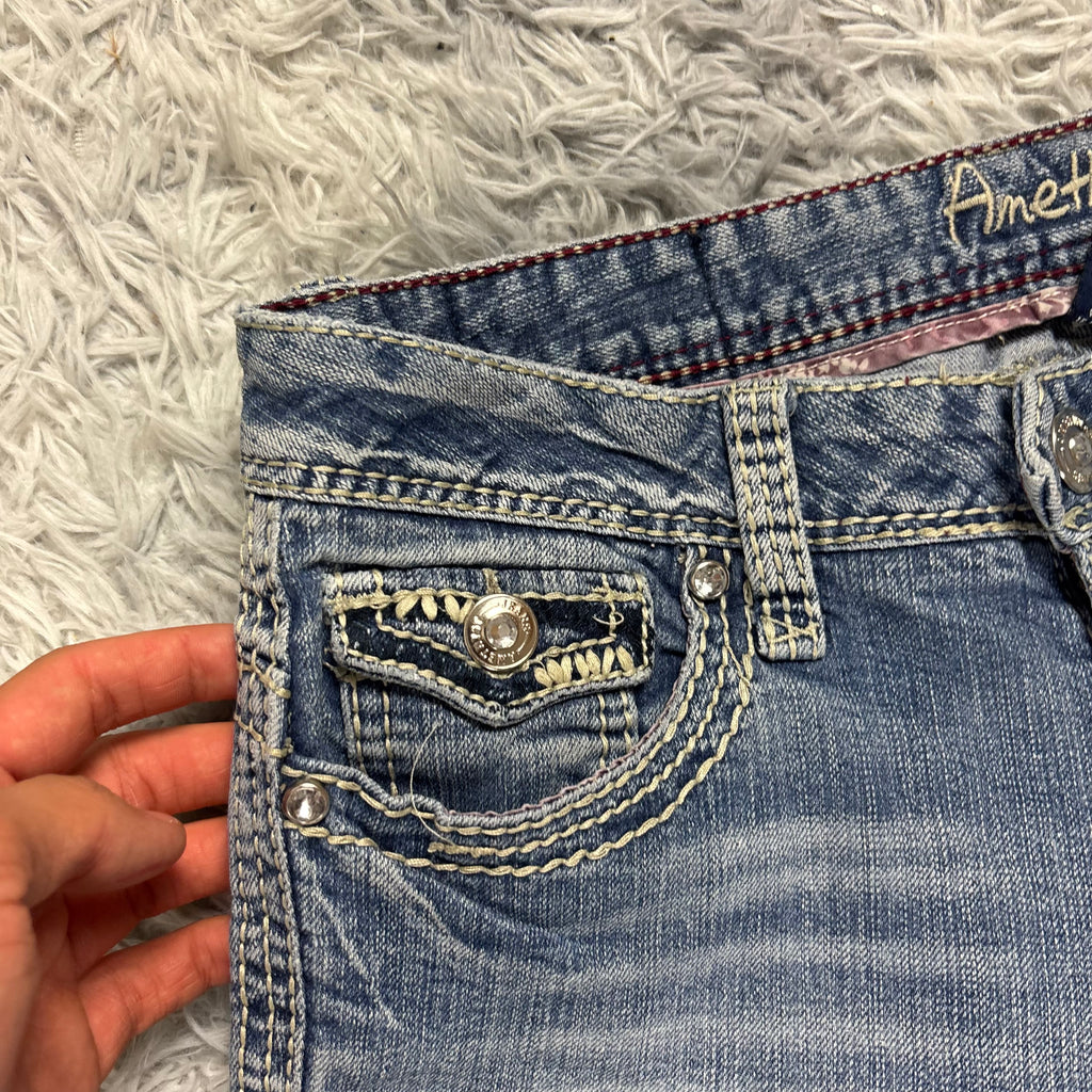 Y2K Lowwaist Bootcut Jeans mit Backprint /women 00s 90s vintage baddie (S) S27