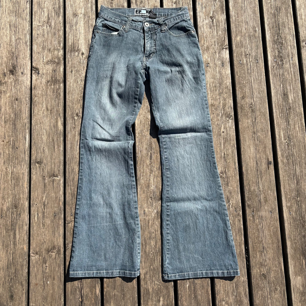 Süße Y2K Vintage Jeans mit Backprint für Frauen / streetwear women vintage 90s 00s (XXXS-XXS) (S38)
