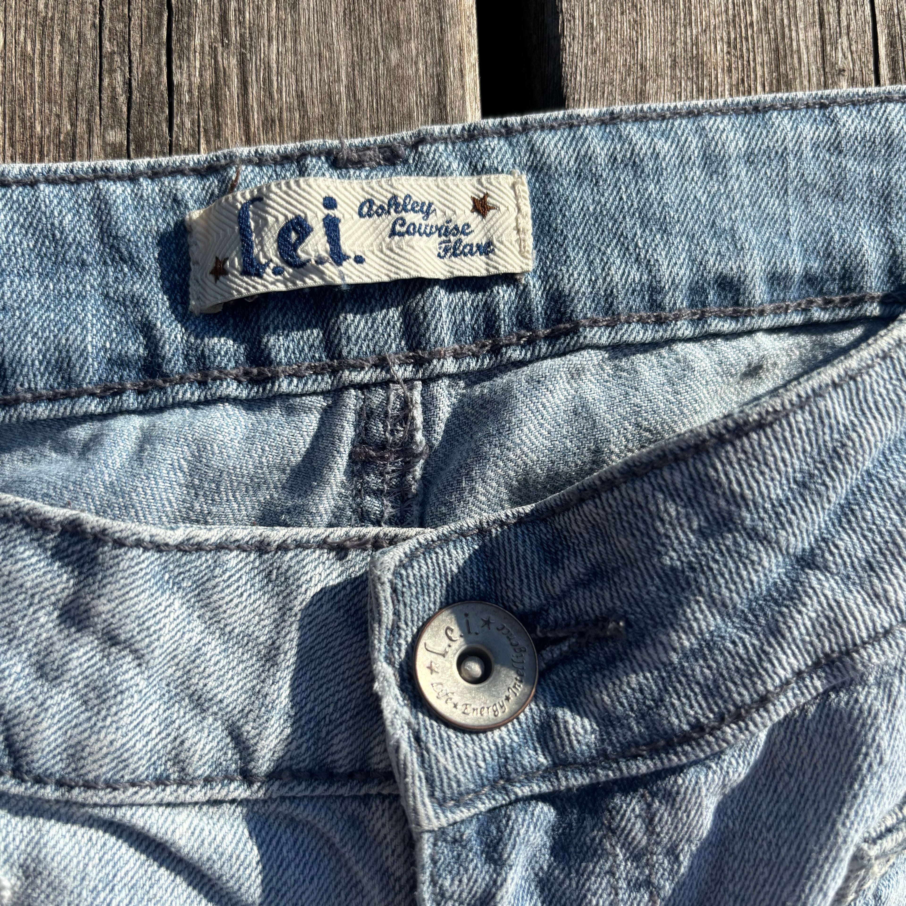 Süße Y2K Lowwaist Bootcut Jeans mit tollen Backprint /women 00s 90s vintage baddie(M) S76
