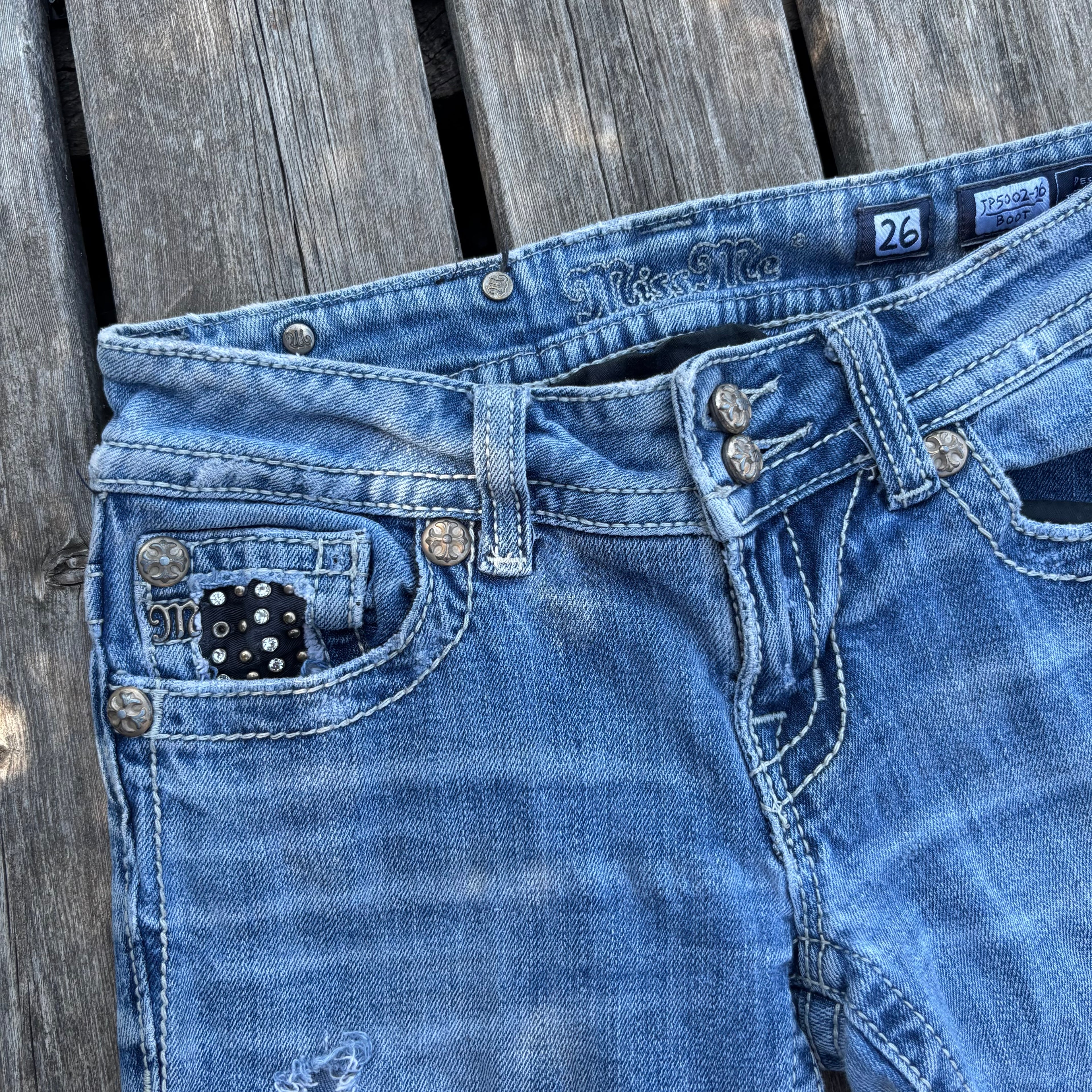 Süße Miss Me Jeans für Frauen / Lowwaist Bootcut streetwear women 00s 90s vintage baddie S92 XXS-XS