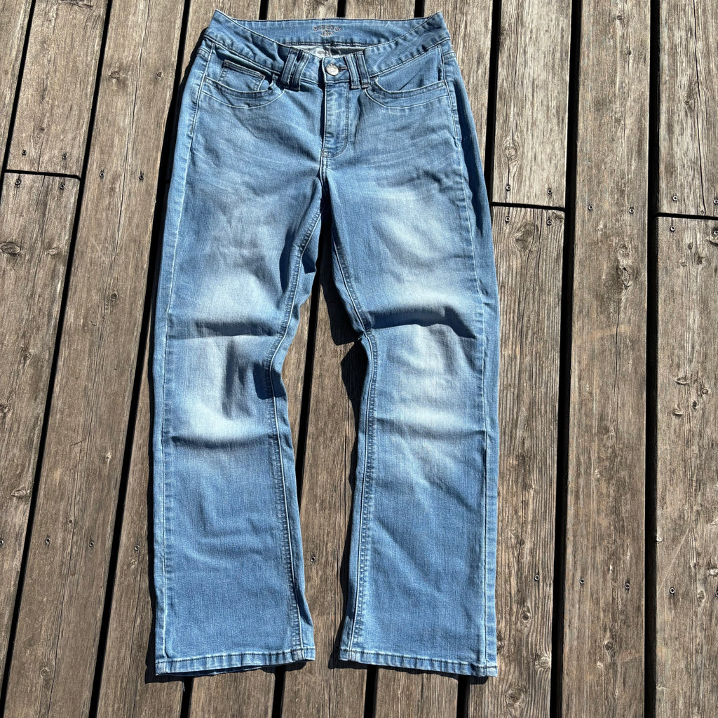 Süße Y2K Lowwaist Bootcut Jeans mit backprint /women 00s 90s vintage baddie (S) S43