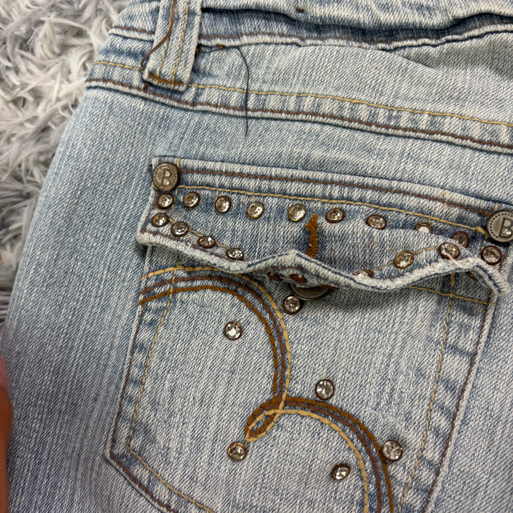Süße Y2K Vintage Bootcut Lowwaist Jeans /streetwear women 00s 90s S13 (M)