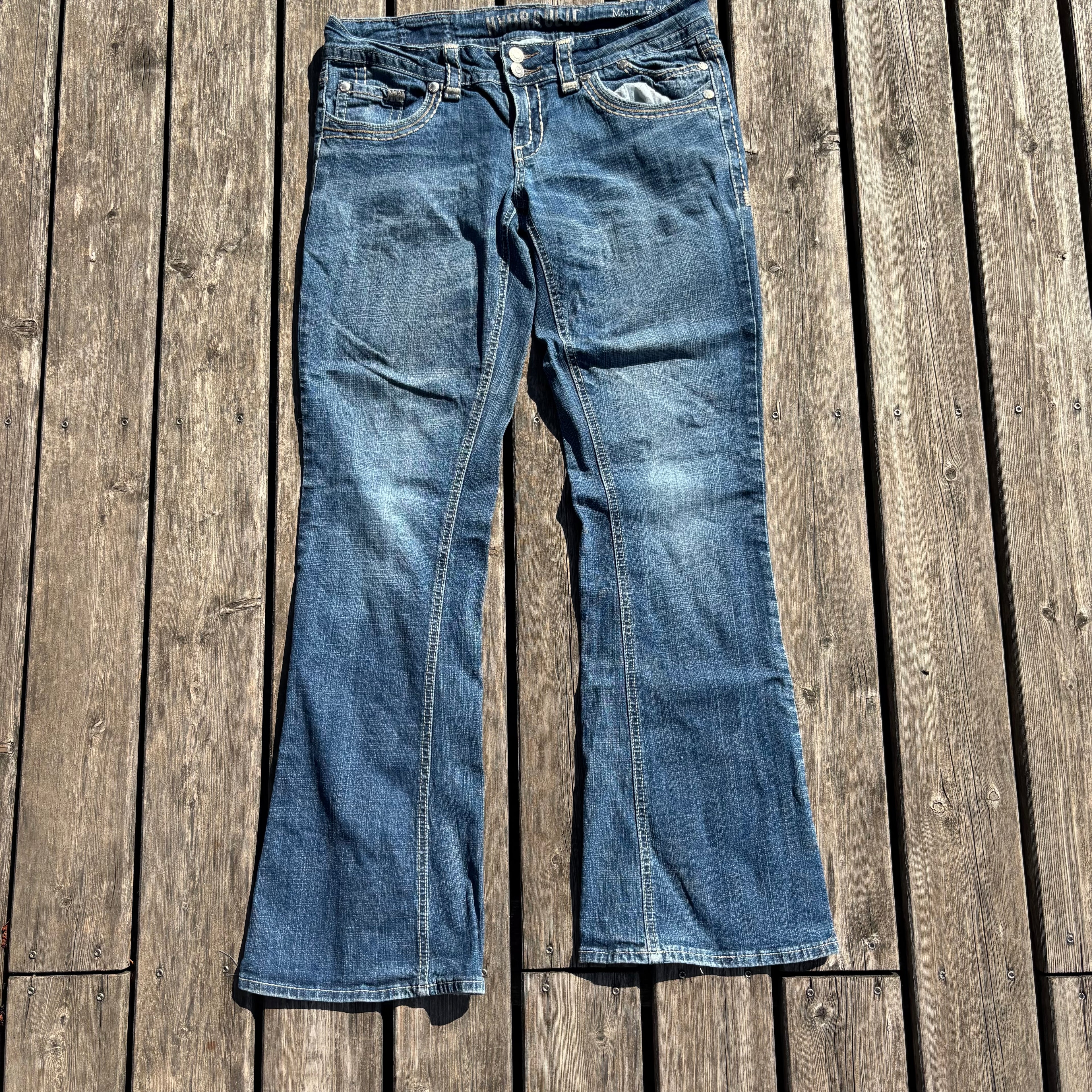 Süße Y2K Jeans Mit tollen Backprint für Frauen 00 90s vintage baddie (L) S39