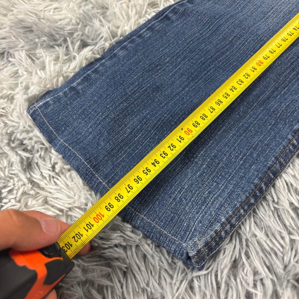 Y2K Lowwaist Bootcut Jeans mit Backprint /women 90s 00s vintage baddie (XXS-XS) S25