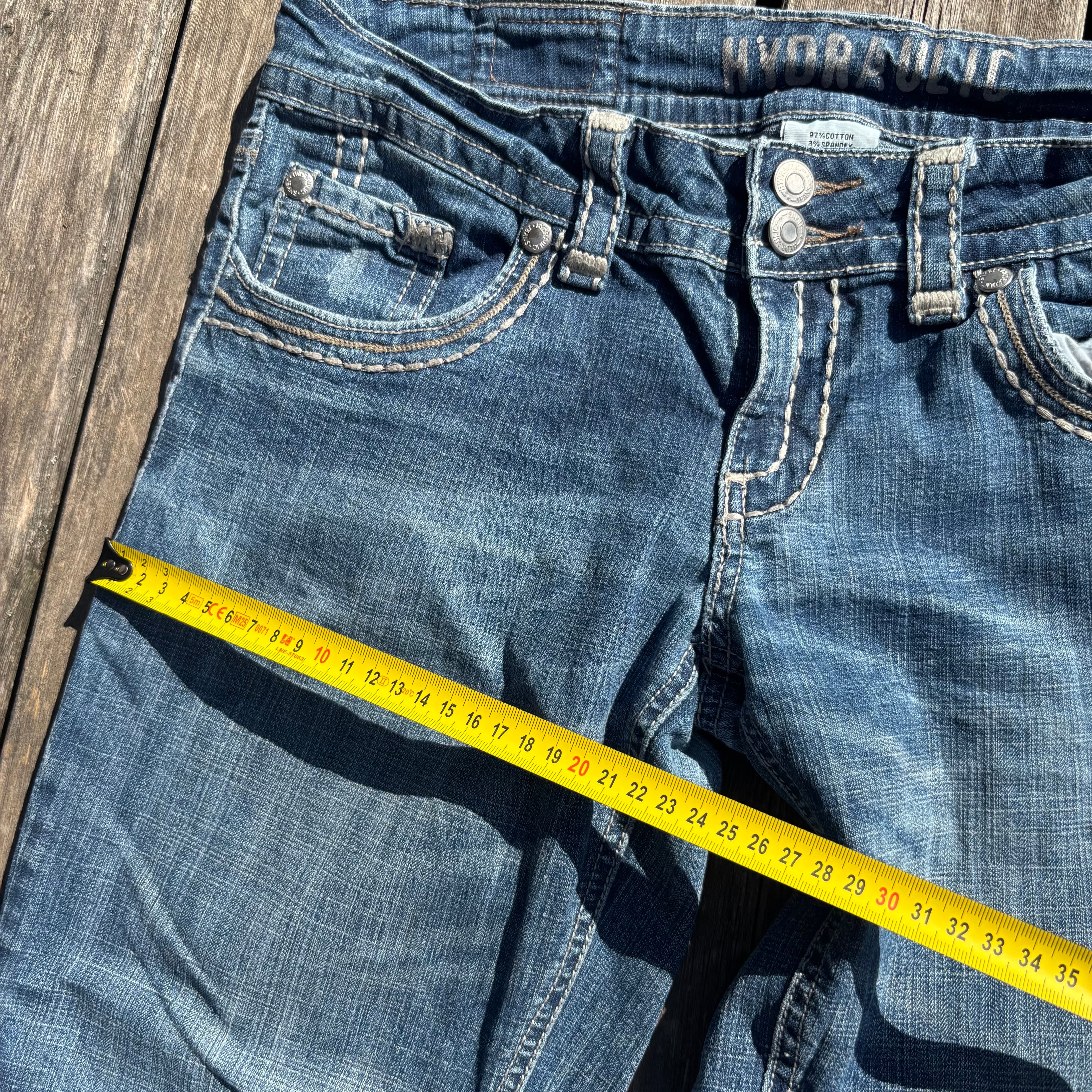 Süße Y2K Jeans Mit tollen Backprint für Frauen 00 90s vintage baddie (L) S39