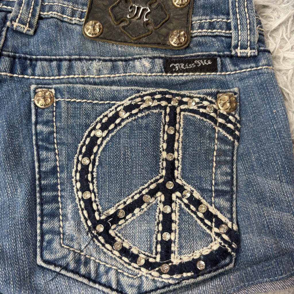 Süße Miss Me shorts /hotpants women vintage 00s 90s style S-M) S5