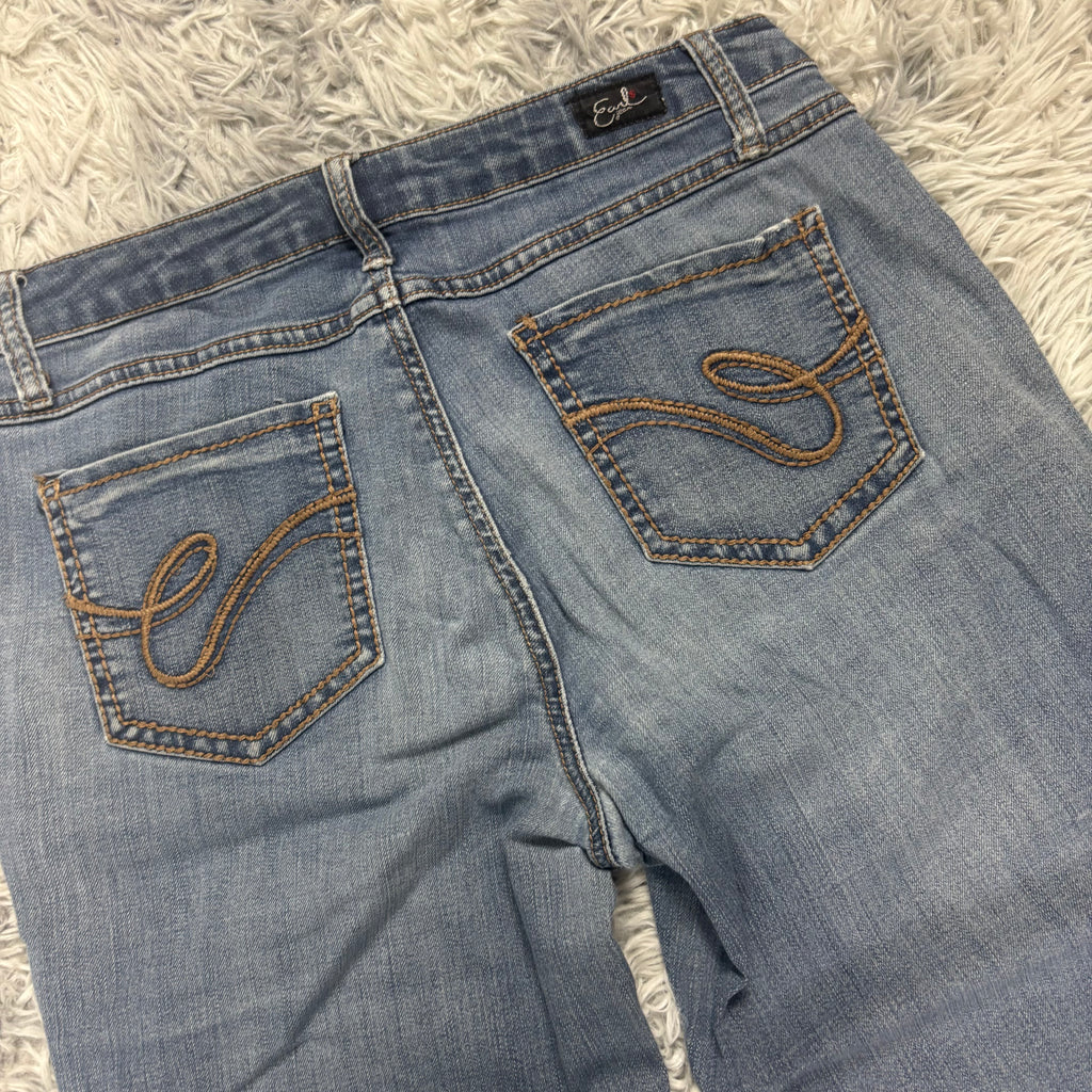 Süße Y2K Bootcut Lowwaist Jeans mit tollen Backprint vintage 00s 90s (S) S15