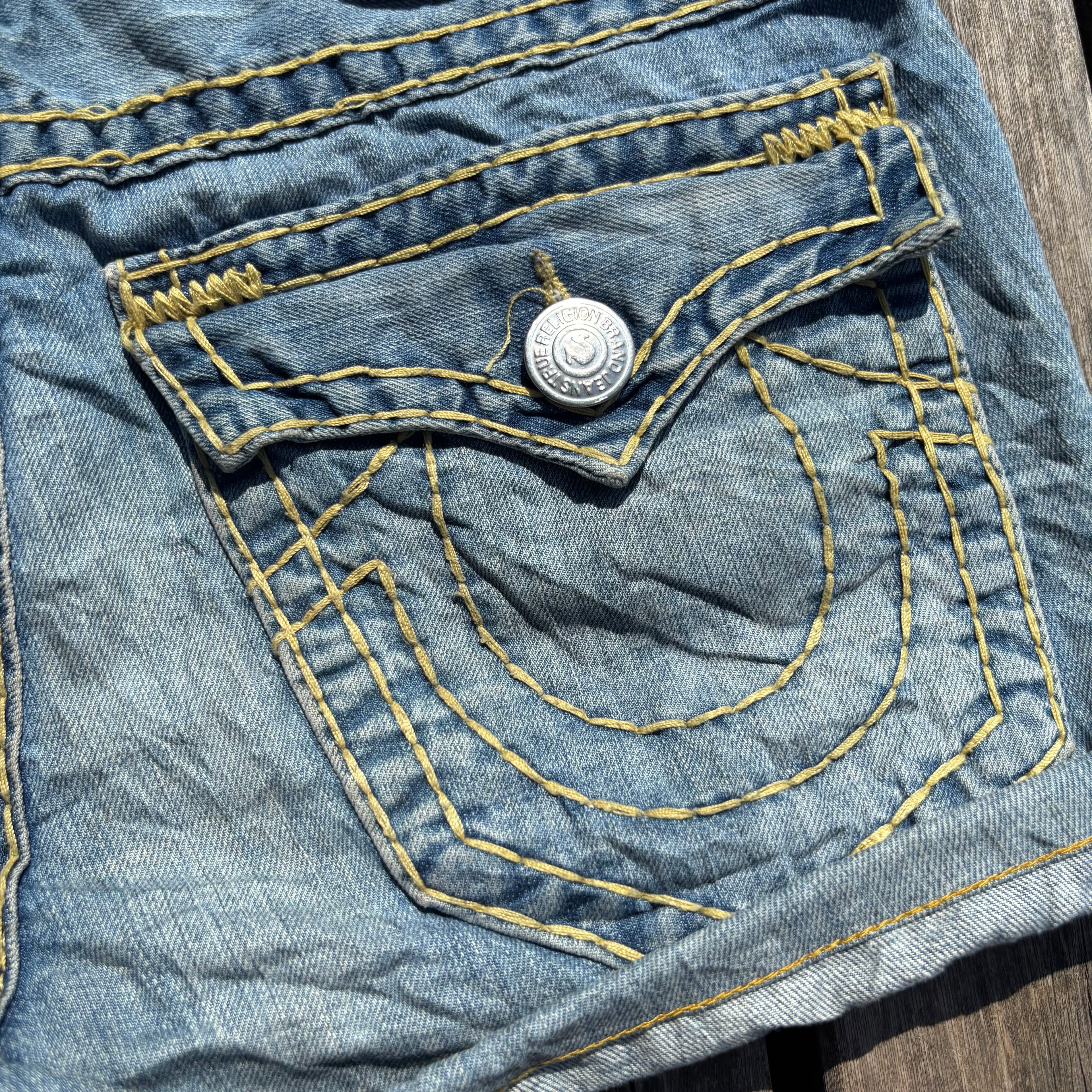 Süße True Religion Shorts/ Hotpants für Frauen /90s 00s streetwear vintage baddie (L) S109