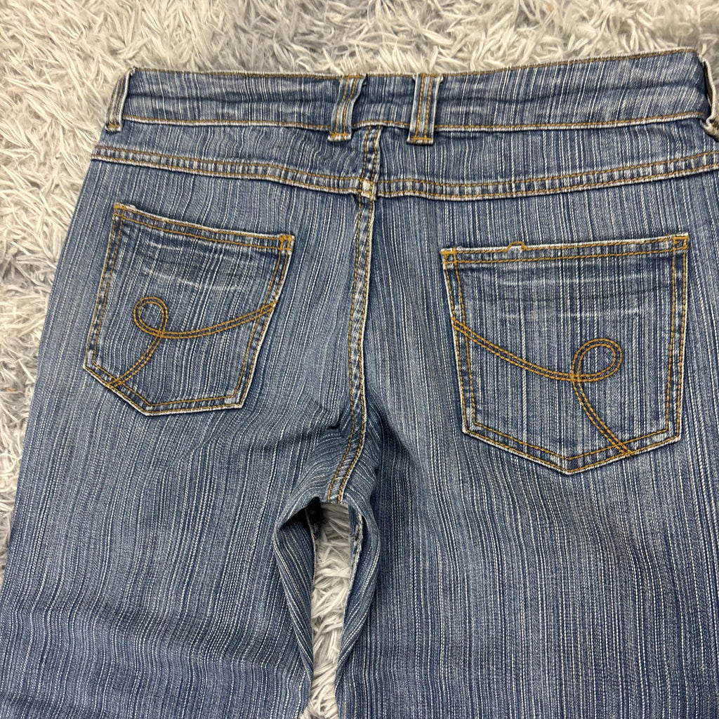 Süße Y2K Bootcut Lowwaist Jeans mit backprint /women 00s 90s vintage  S17 (M-L)