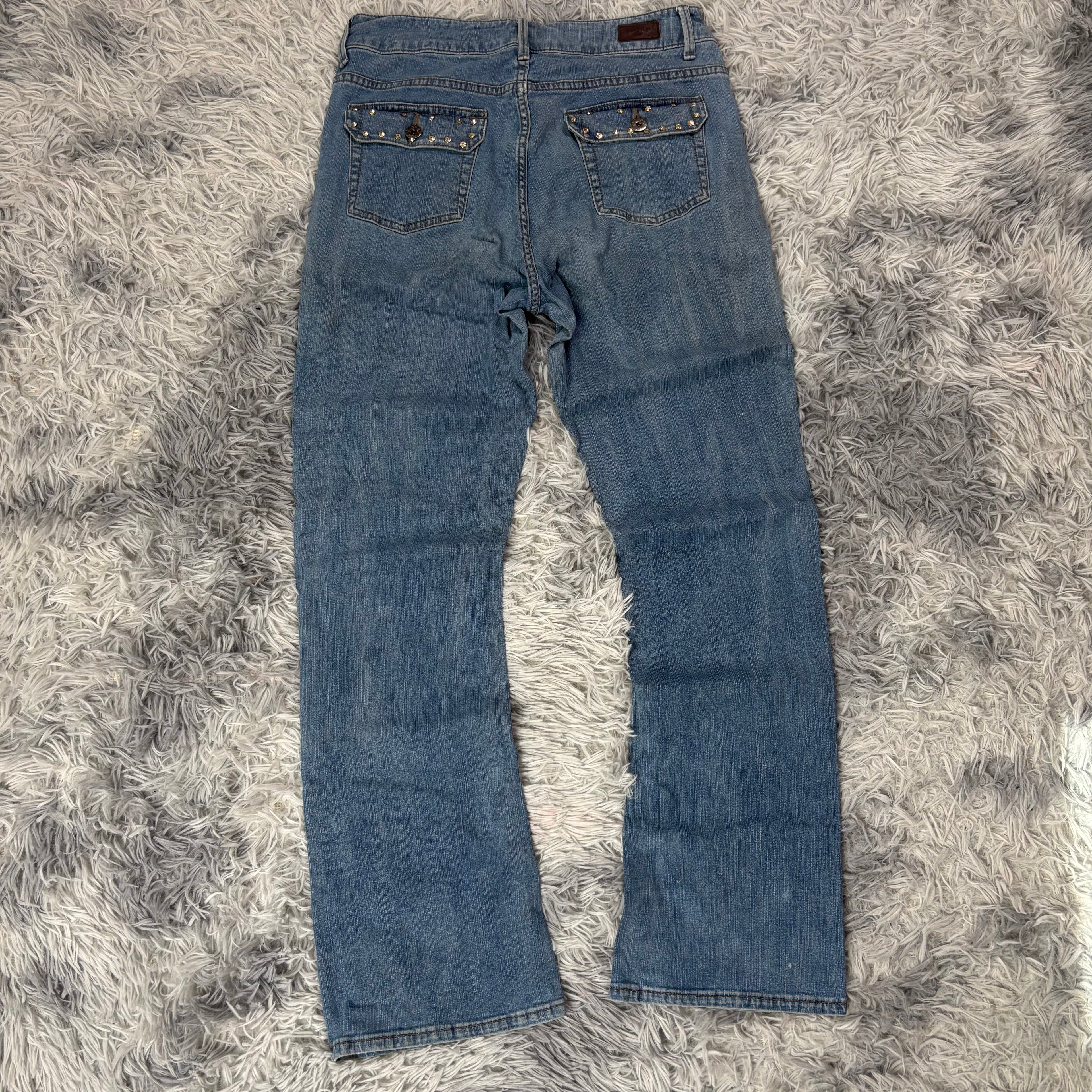 Lowwaist Bootcut Jeans /women vintage streetwear y2k 00s 90s. (S2)